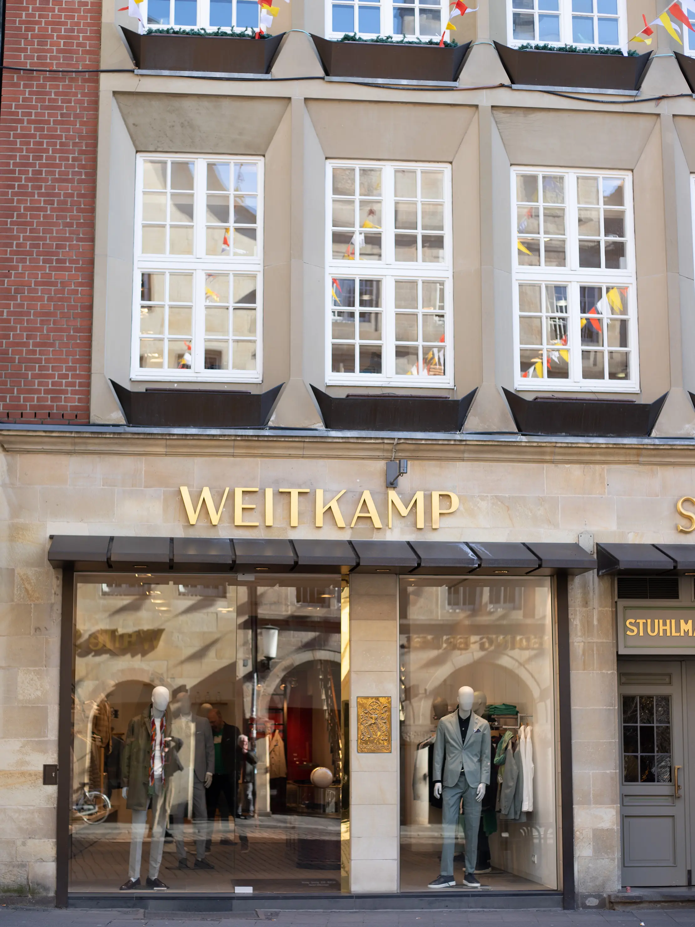 Das Bild zeigt den Herrenausstatter Weitkamp auf dem Prinzipalmarkt