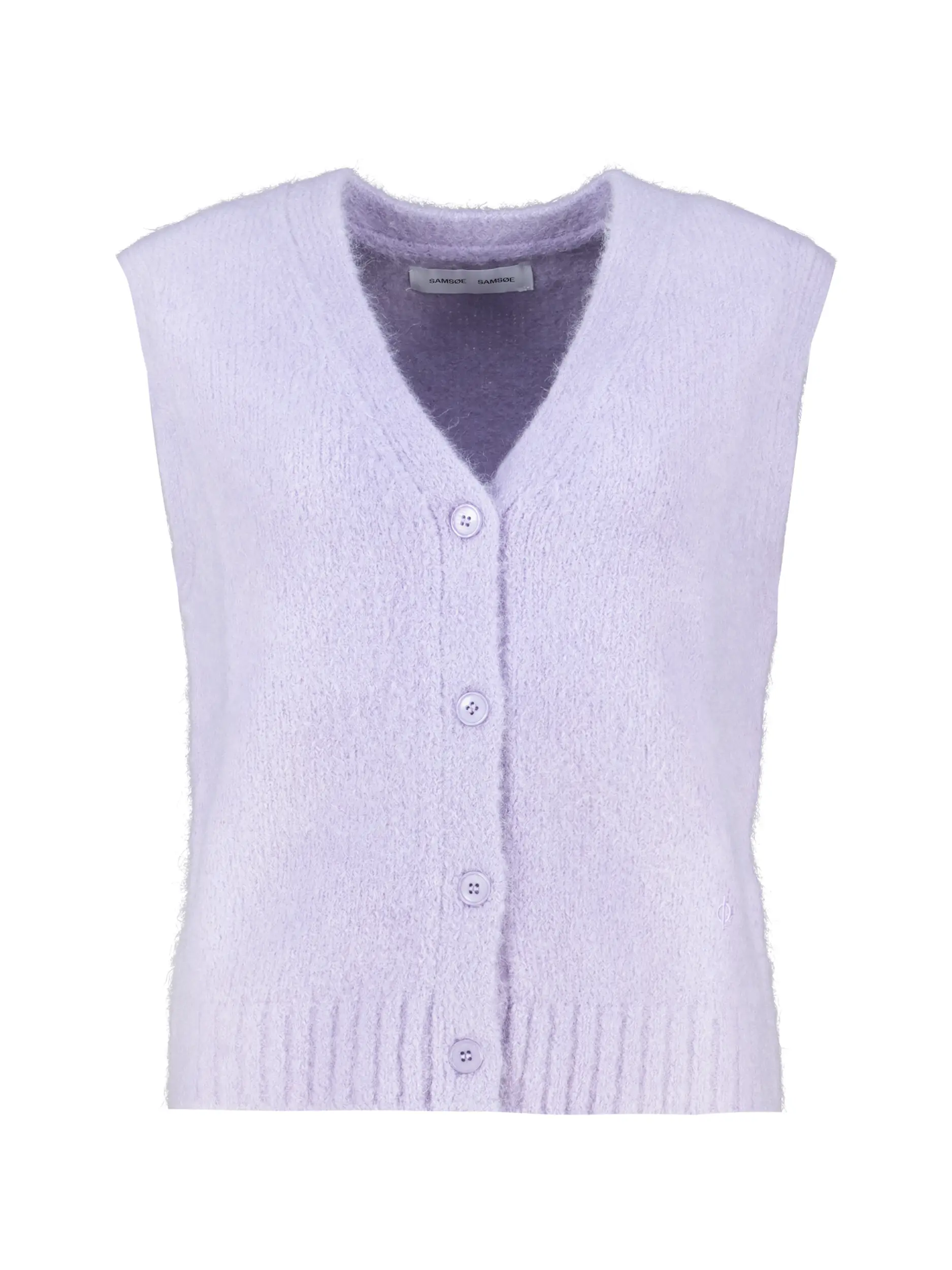 Strickweste 'Sajeanne' aus Alpaka Mix ärmellos - Artikel Vorderseite - Farbe: Violett