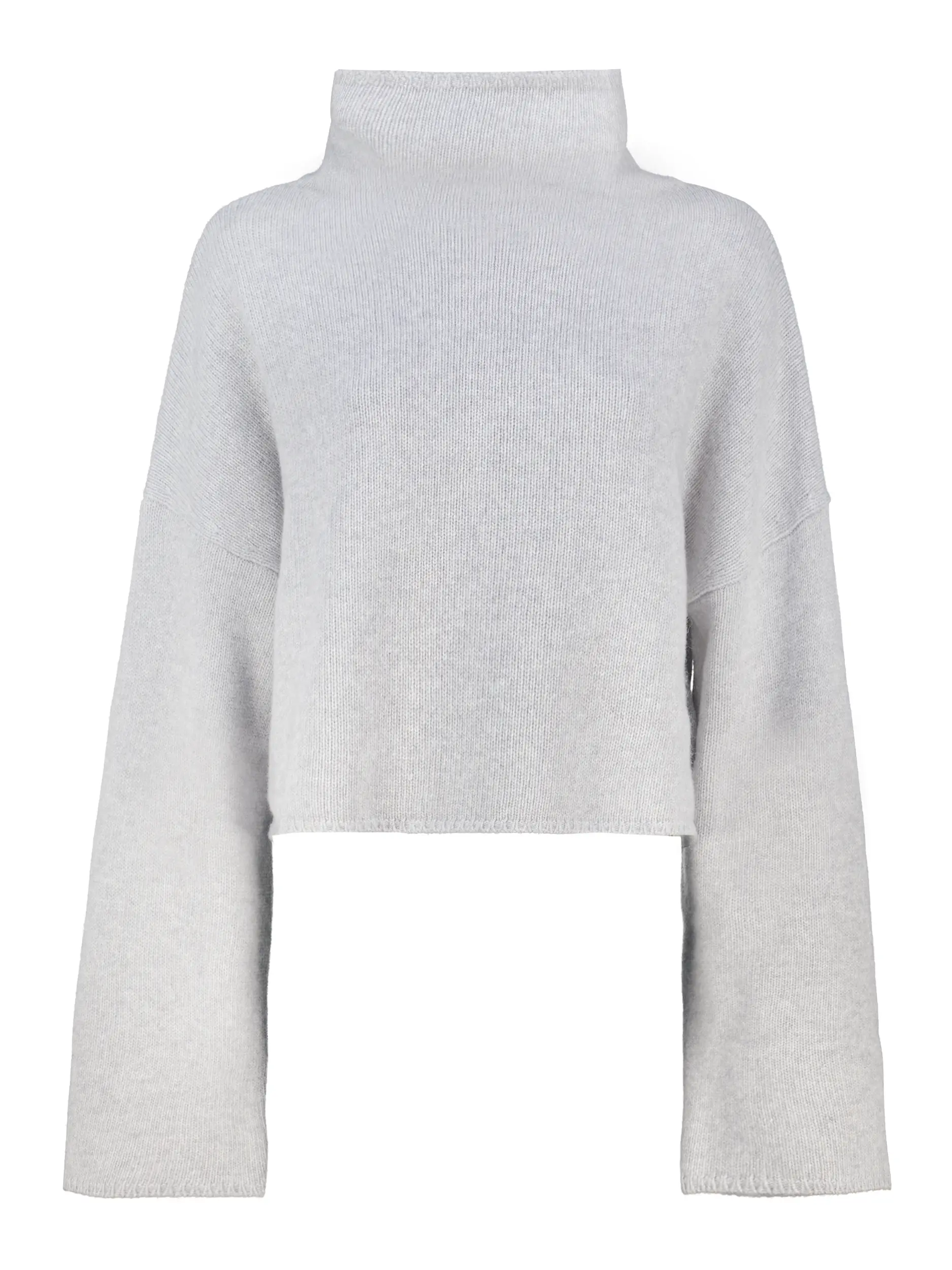 Pullover 'Carli' aus Merinowolle langarm - Artikel Vorderseite - Farbe: Grau