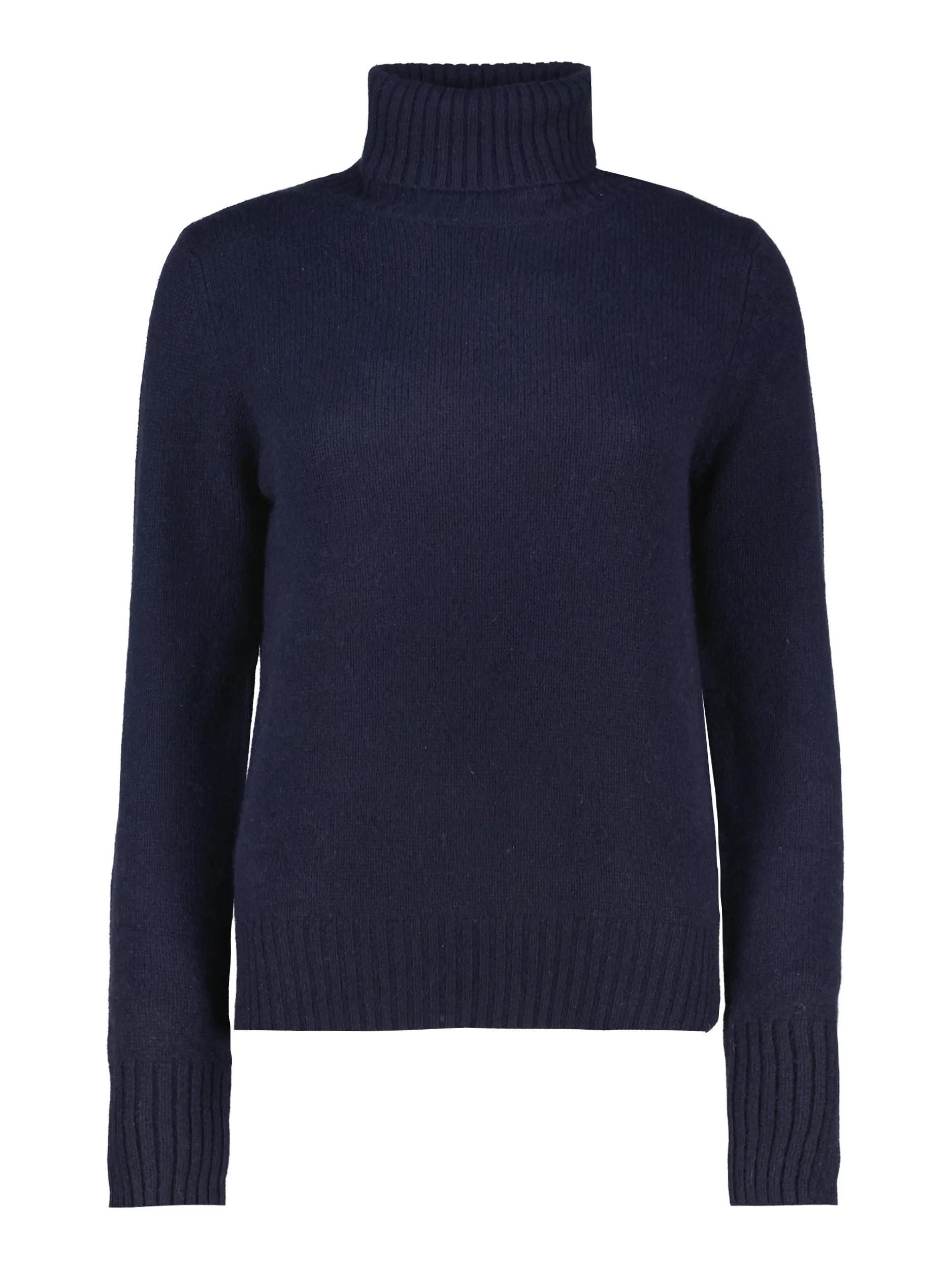 Rollkragenpullover aus Kaschmir langarm - Artikel Vorderseite - Farbe: Blau