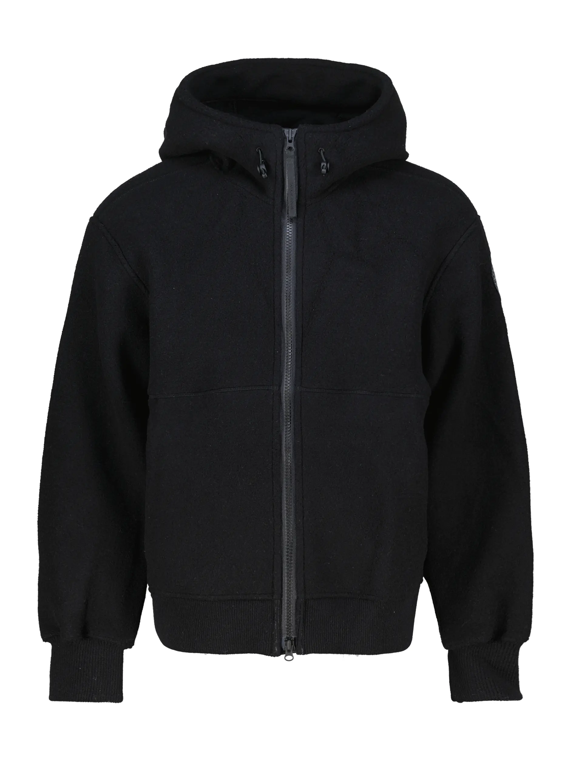 Sweatjacke 'Chilliwack' aus Fleece - Artikel Vorderseite - Farbe: Schwarz