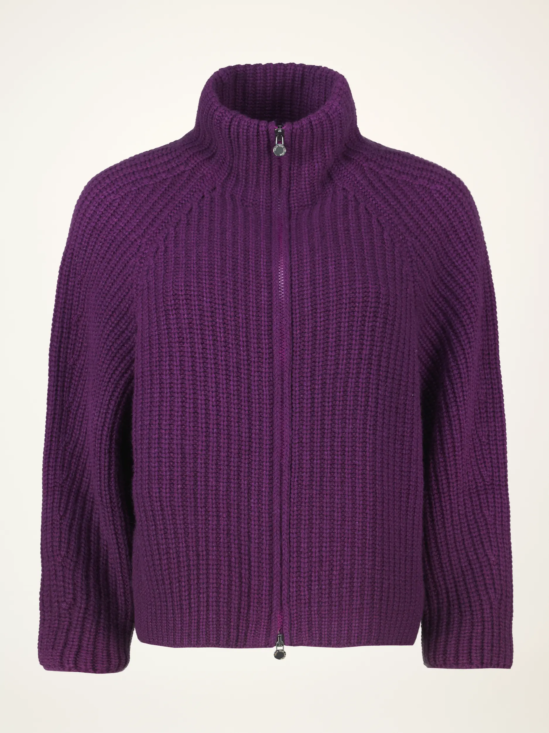 Strickjacke 'Fallou zip' aus Kaschmir - Artikelansicht - Farbe: Violett