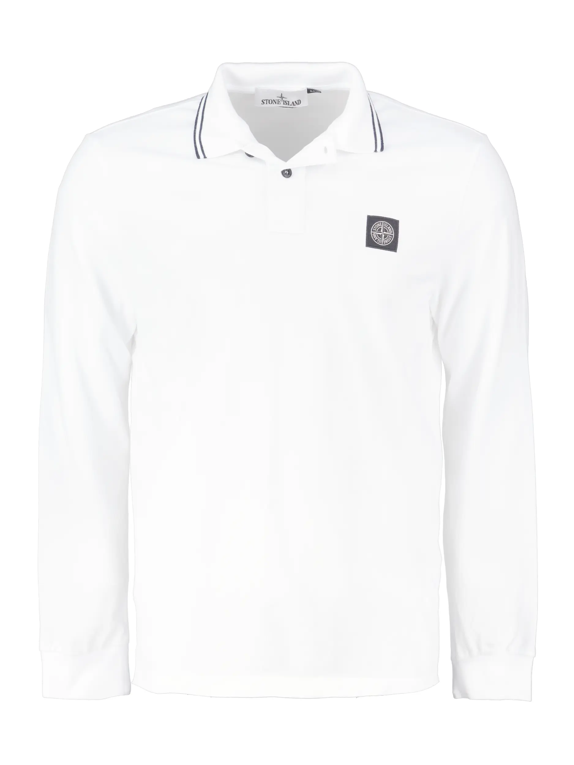 Poloshirt langarm - Artikel Vorderseite - Farbe: Weiß