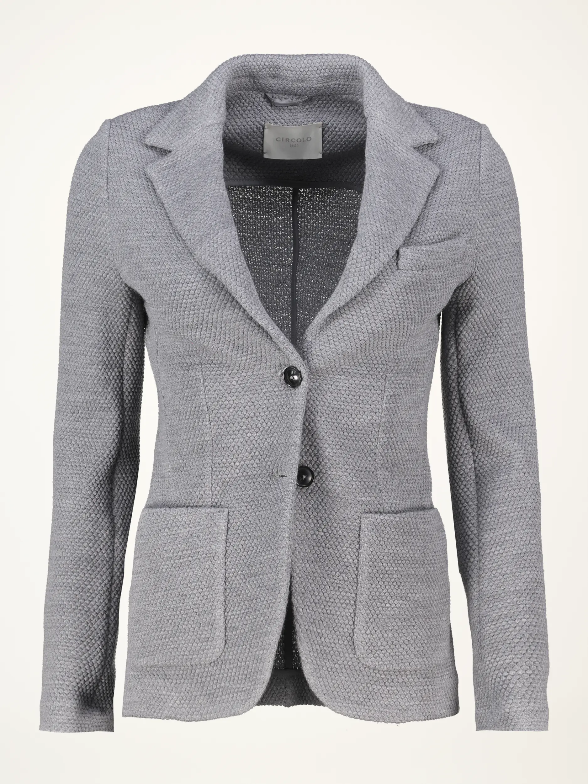 Strukturierter Blazer aus Schurwolle - Artikelansicht - Farbe: Grau
