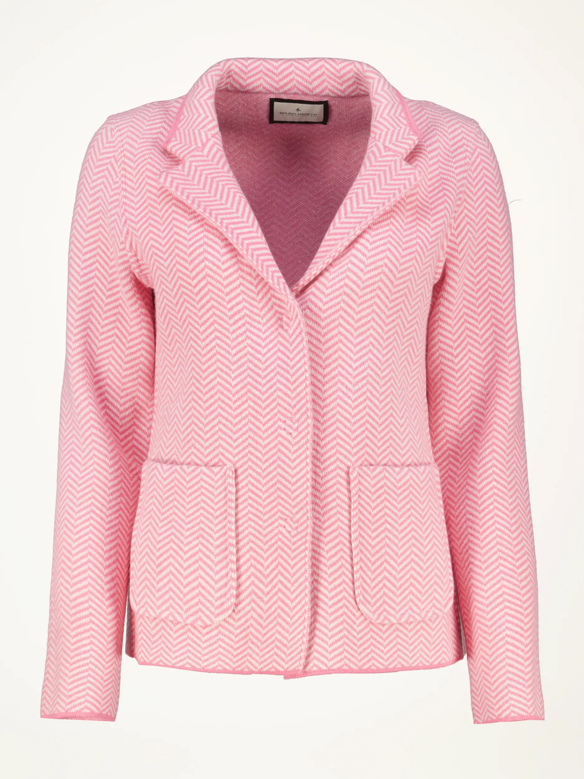 Strickblazer aus Wolle  - Artikelansicht - Farbe: Rosa&Pink