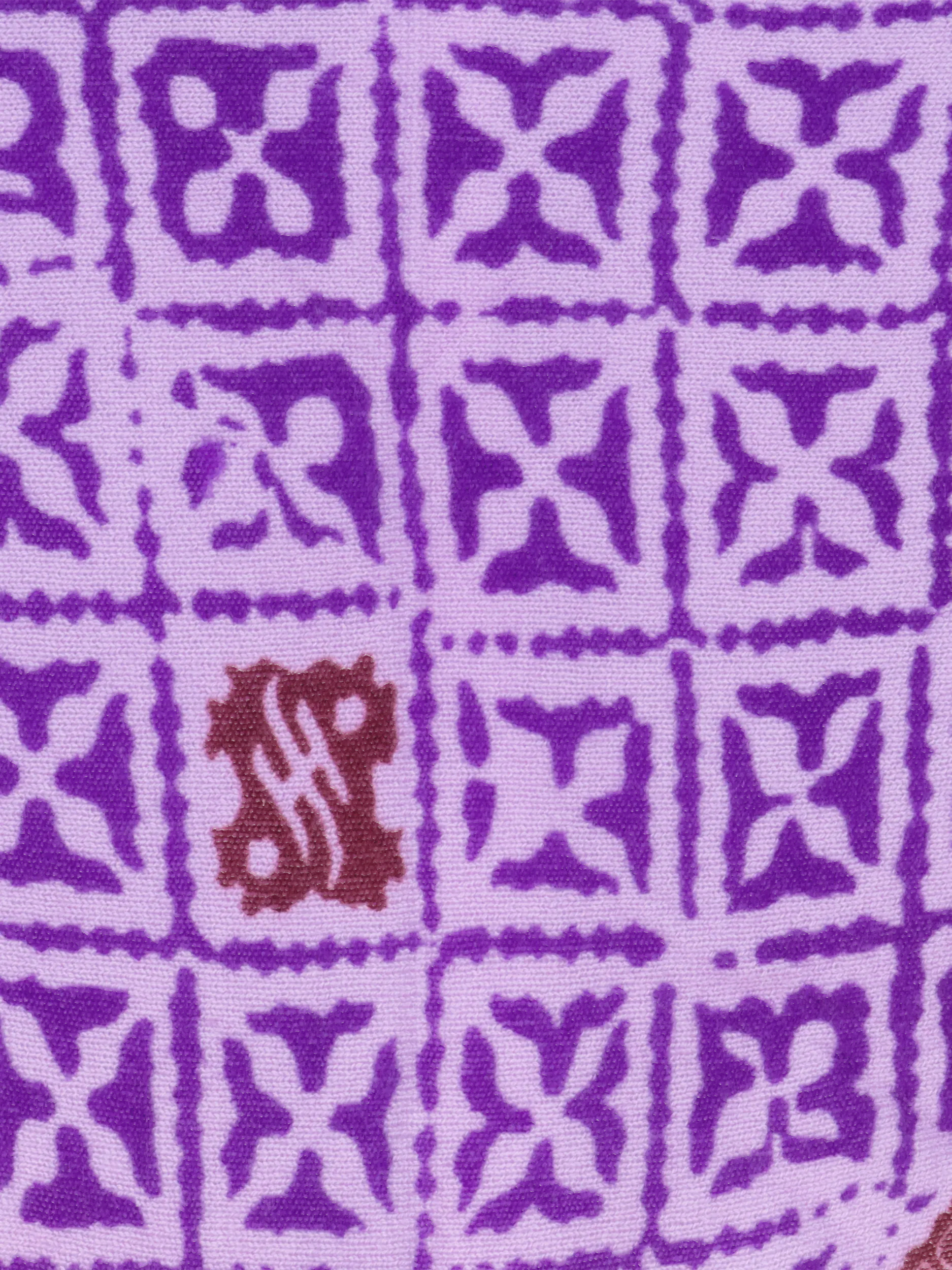 Gemustertes Dreieckstuch 'Eyes of Marrakesh' aus Kaschmir - Artikel weitere Detailansicht 1 - Farbe: Violett