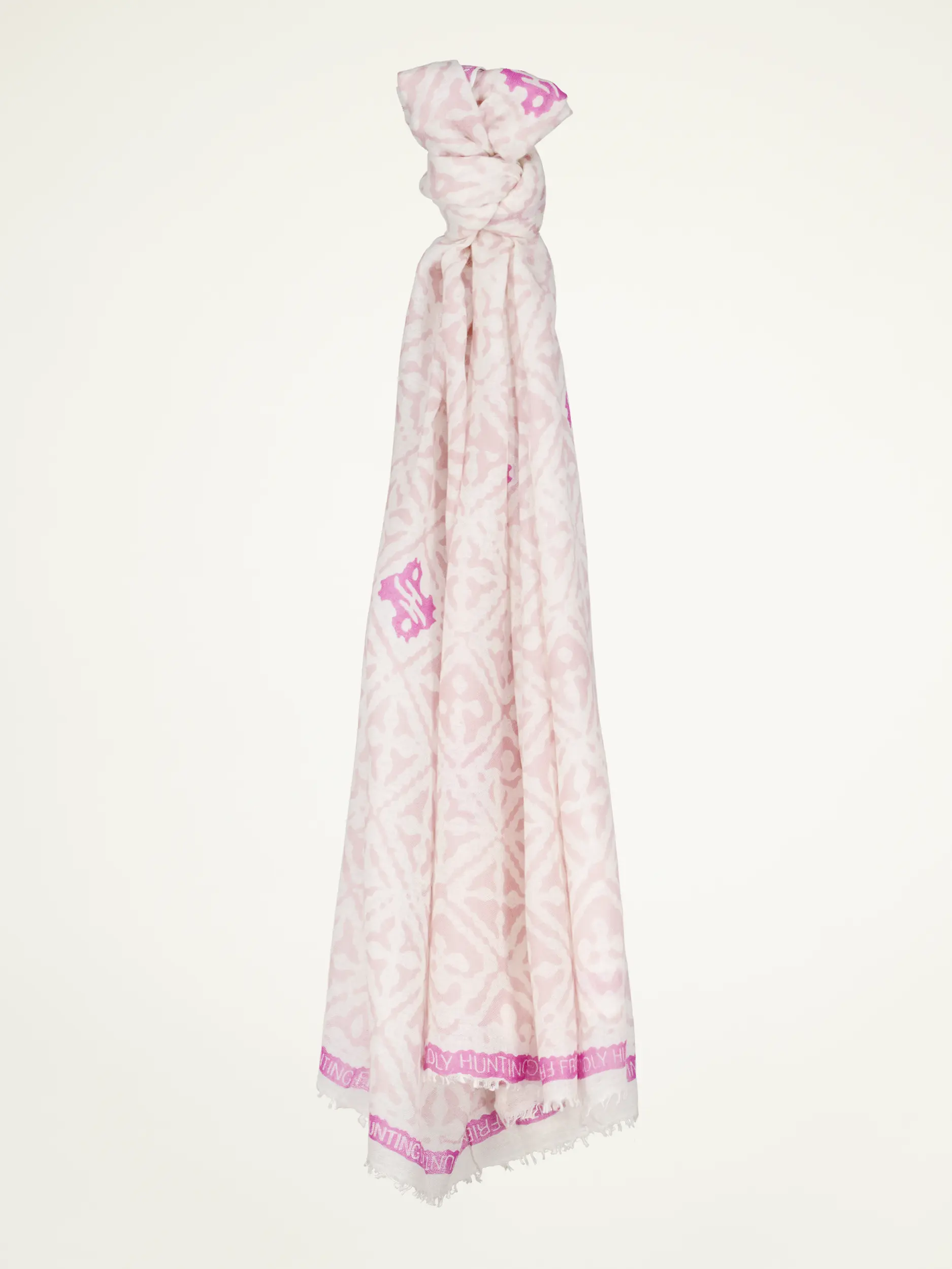 Gemusterter Schal 'Eyes of Marrakesh' aus Kaschmir - Artikelansicht - Farbe: Rosa&Pink