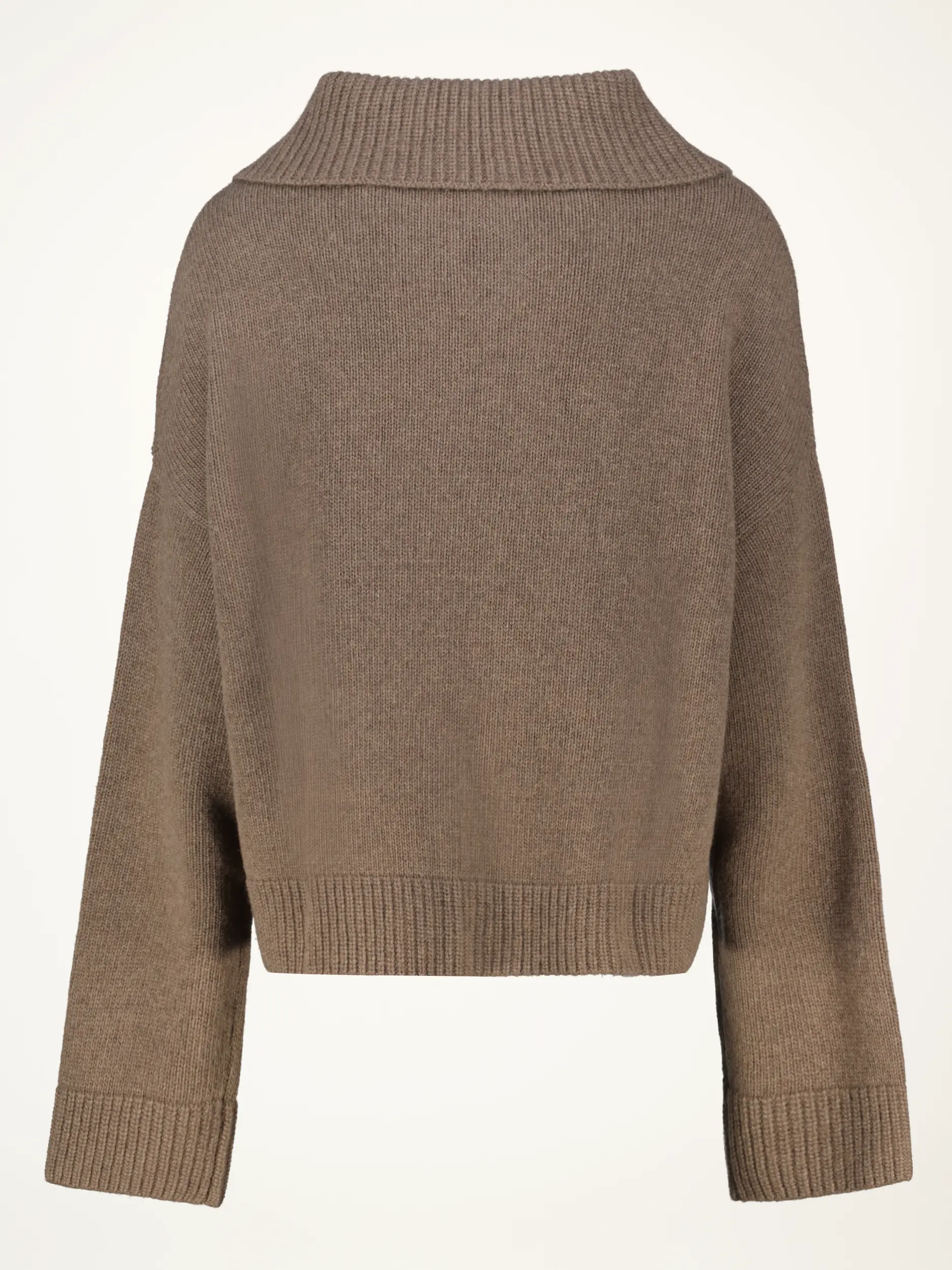 Pullover 'Valentine' aus Kaschmir-Mix langarm - Artikel Rückseite - Farbe: Braun