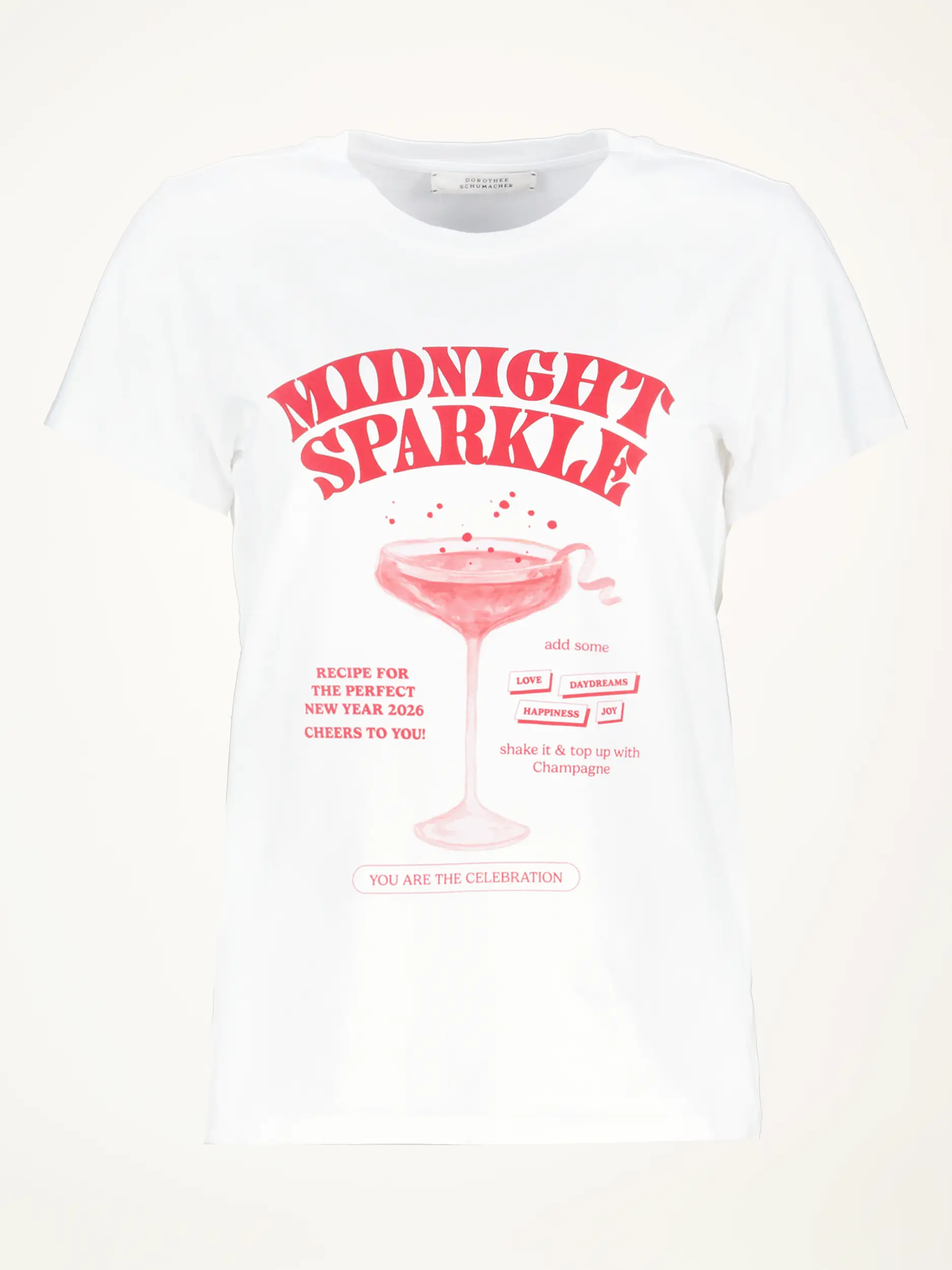 T-Shirt 'Midnight Sparkle' mit Print - Artikelansicht - Farbe: Rot
