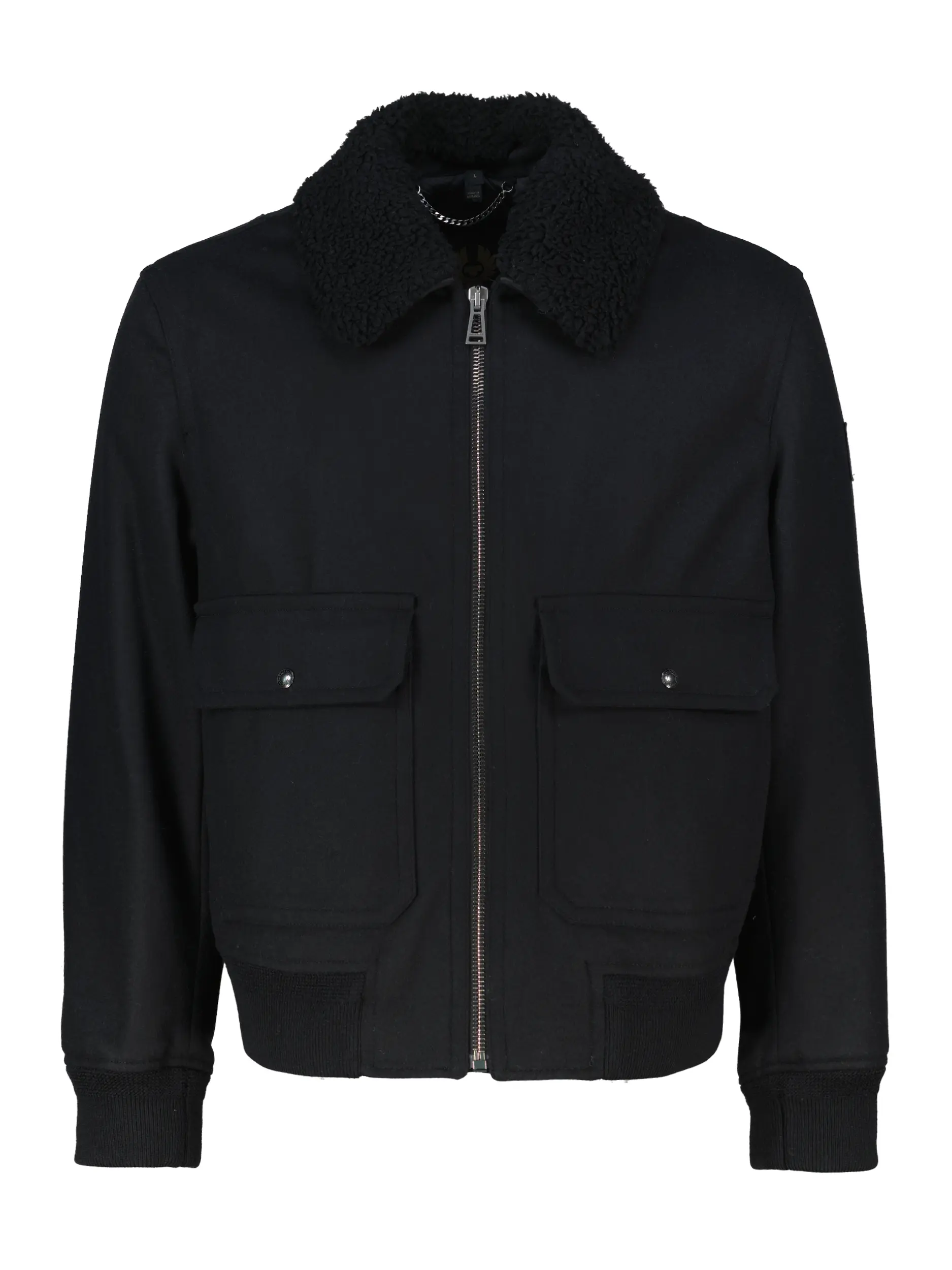Wolljacke 'Welder' - Artikel Vorderseite - Farbe: Schwarz