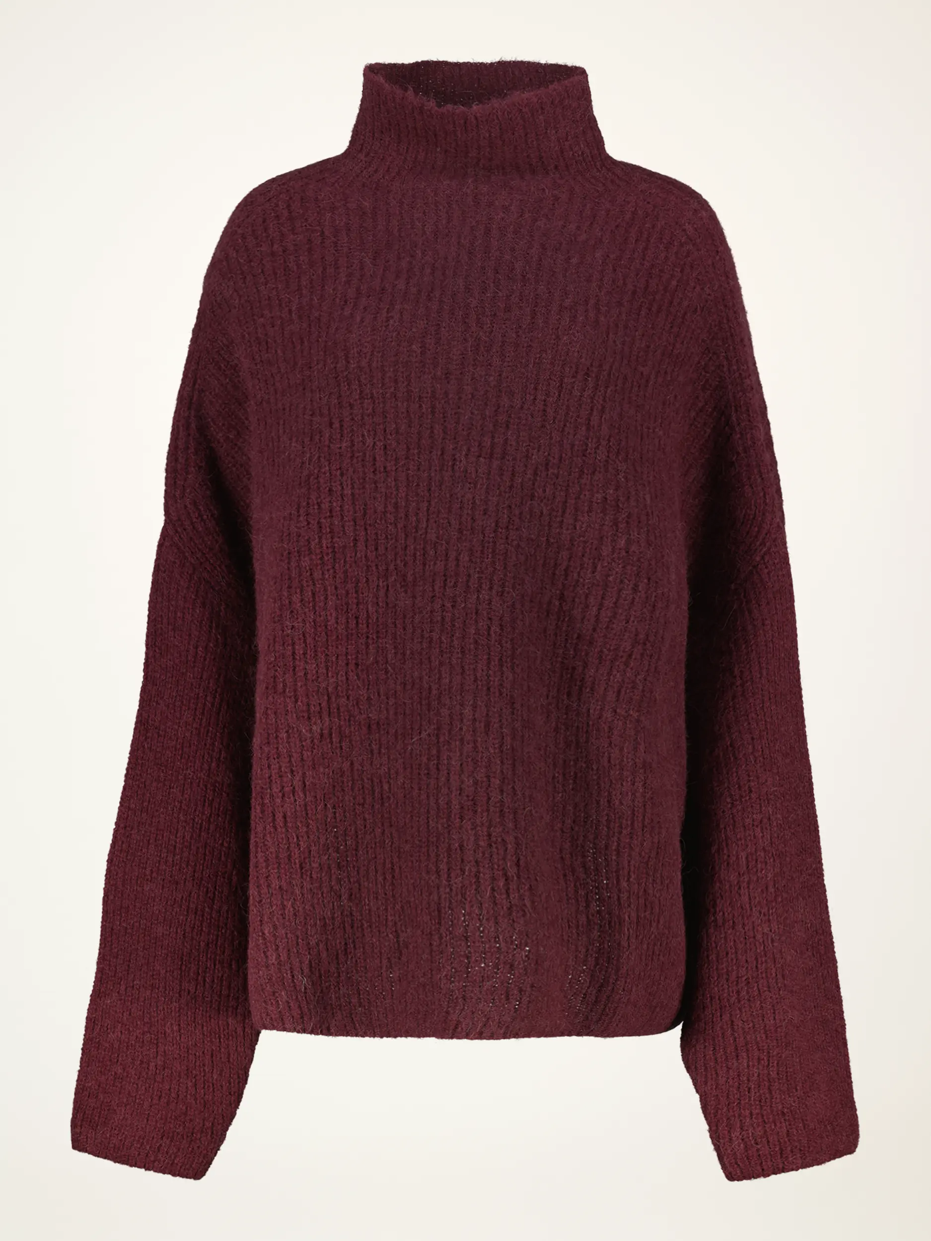Gerippter Pullover 'Mara' langarm - Artikelansicht - Farbe: Rot Gerippter Pullover 'Mara' langarm - Artikelansicht - Farbe: Rot