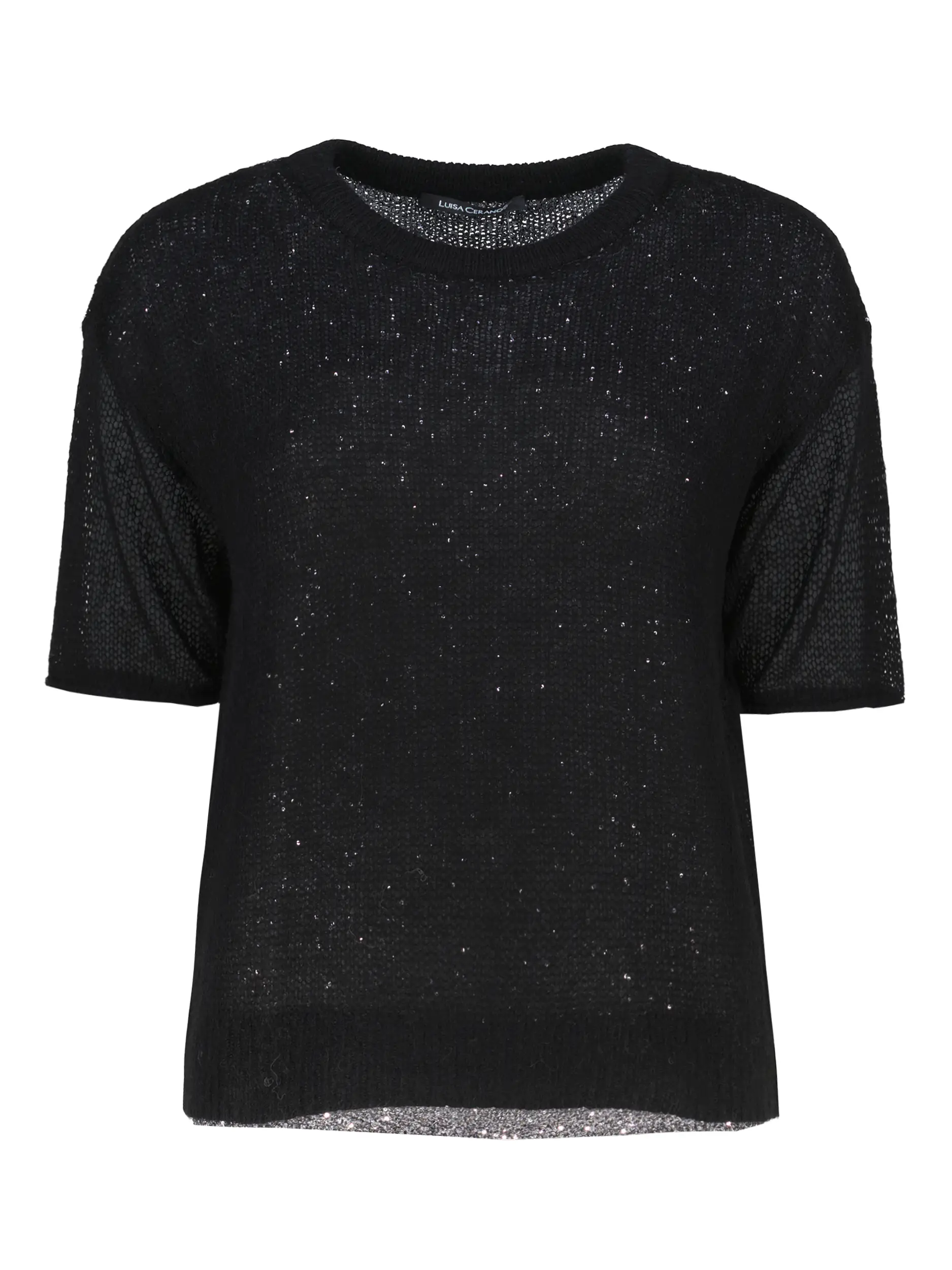 Pullover kurzarm - Artikel Vorderseite - Farbe: Schwarz