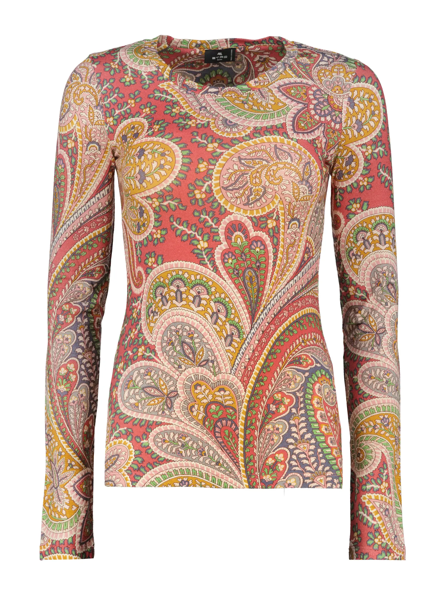 Gemustertes Langarmshirt aus Wolle - Artikel Vorderseite