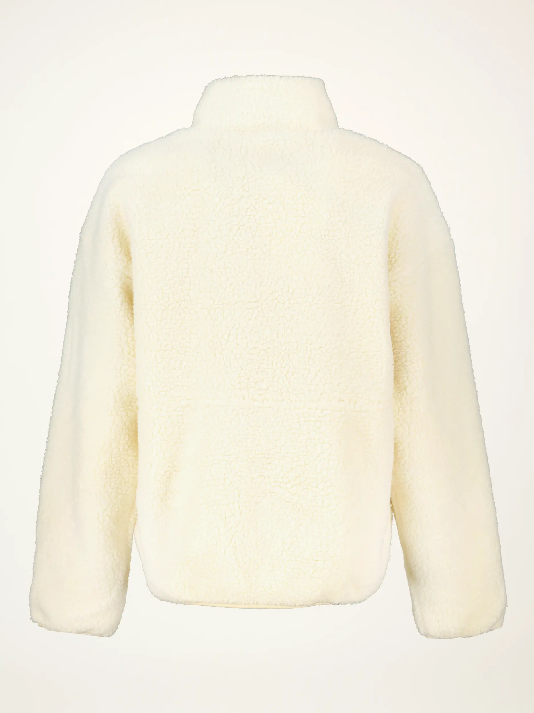 Oversized Jacke aus Bouclé - Artikel Rückseite - Farbe: Creme
