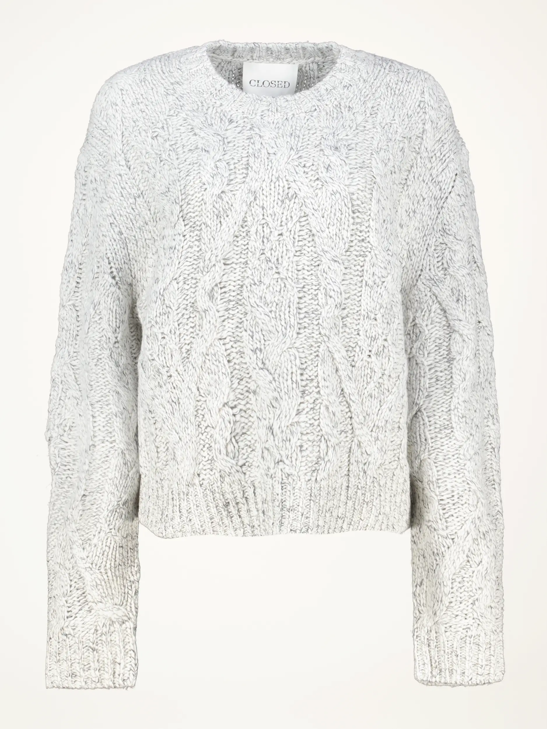 Pullover aus Wolle langarm - Artikelansicht - Farbe: Grau