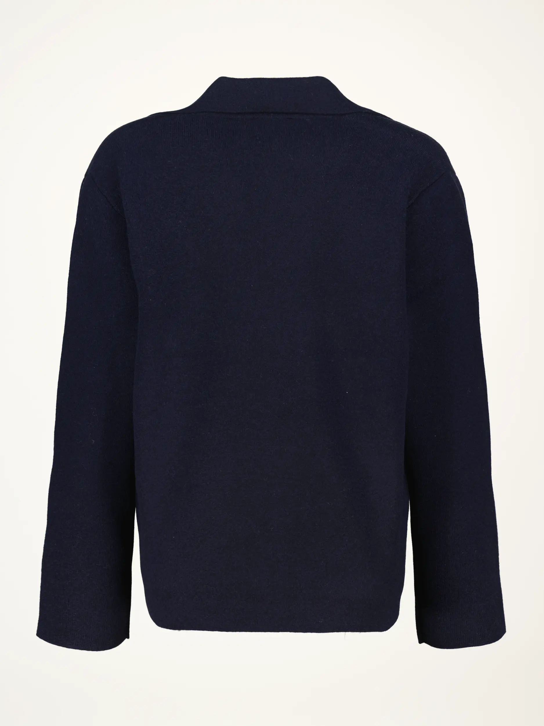 Strickblazer aus Wolle  - Artikel Rückseite - Farbe: Blau