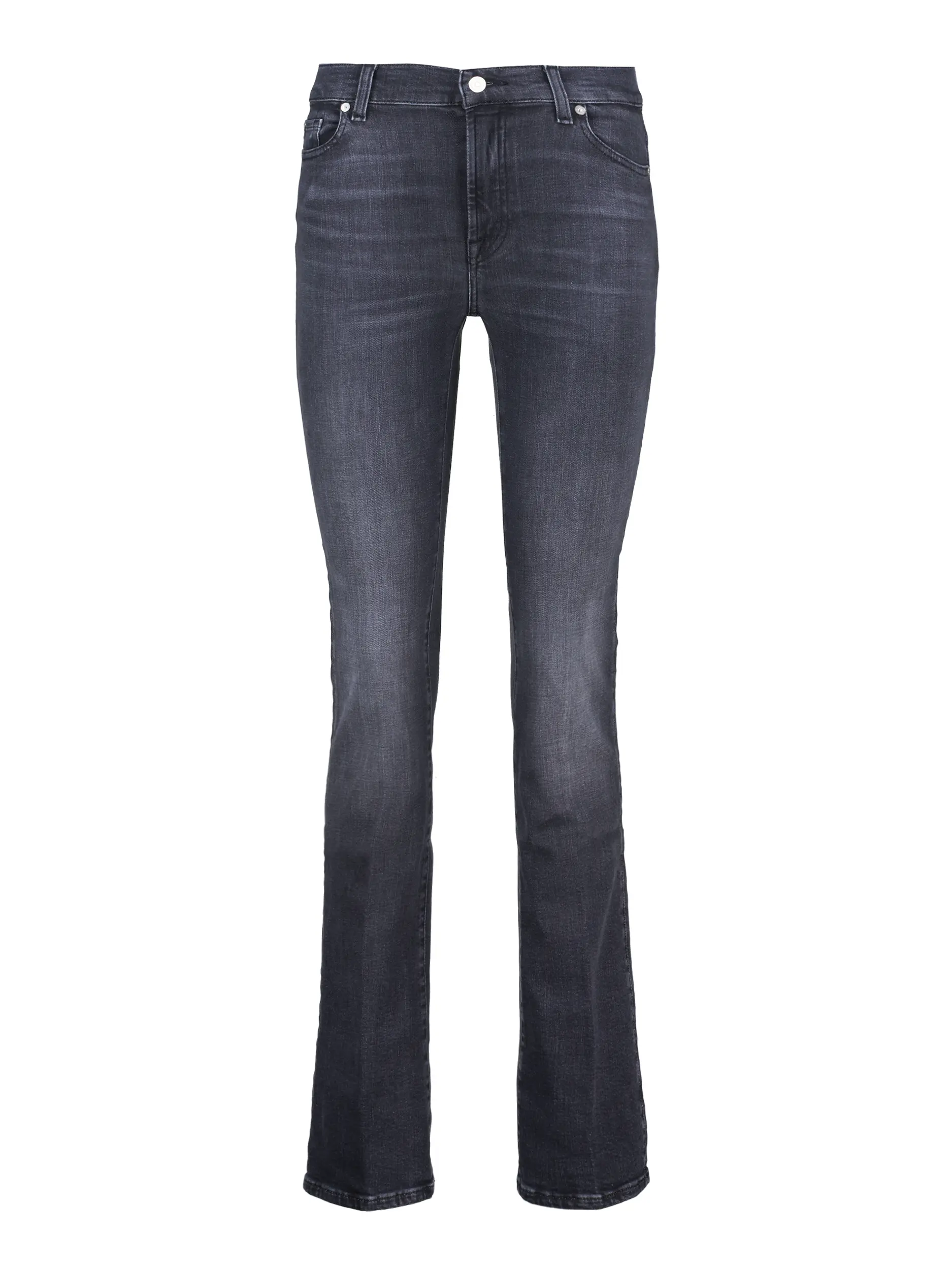 Mid Rise Bootcut Jeans - Artikel Vorderseite - Farbe: Grau