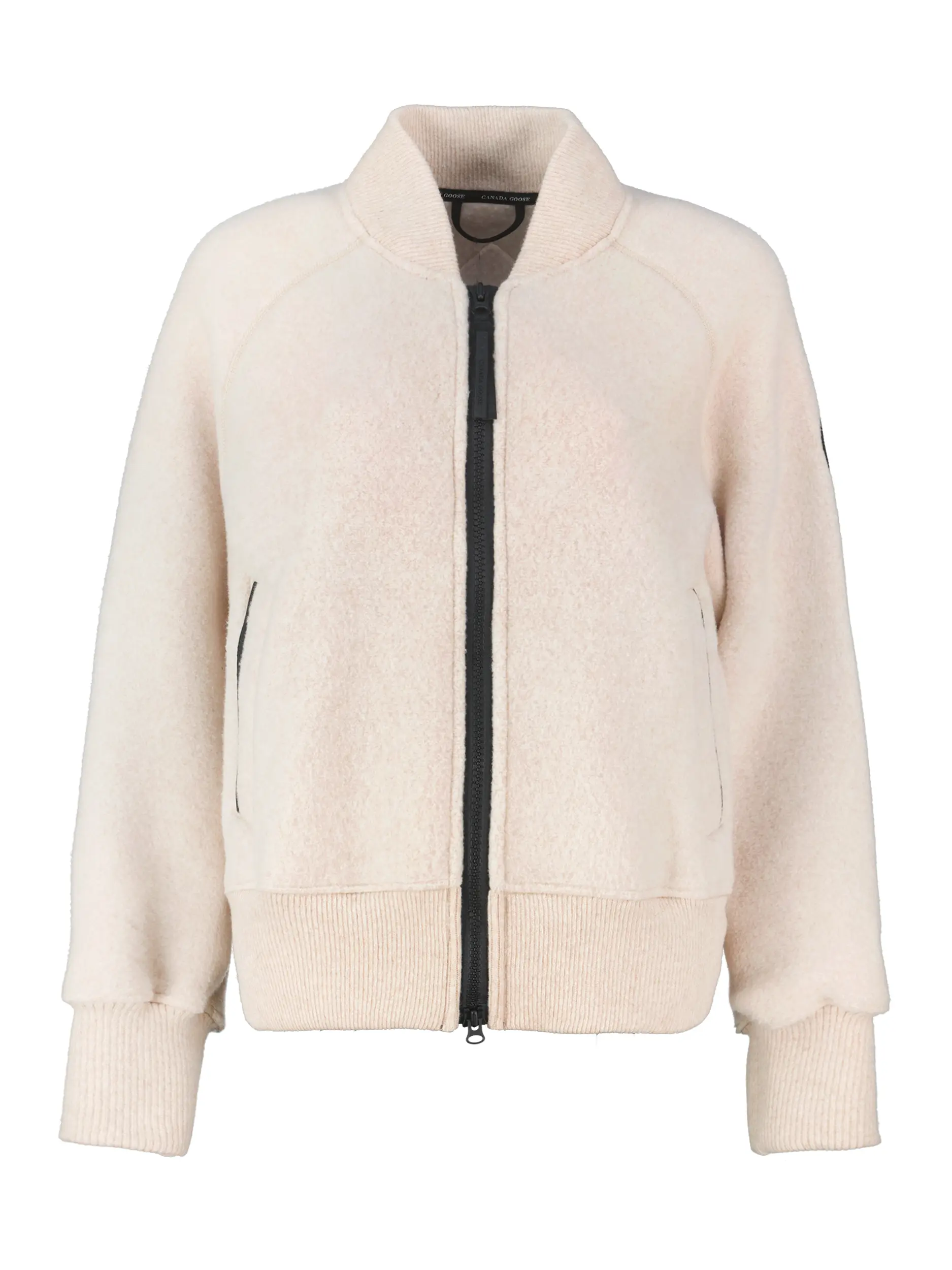 Bomberjacke ' Sierra' aus Fleece - Artikel Vorderseite - Farbe: Beige