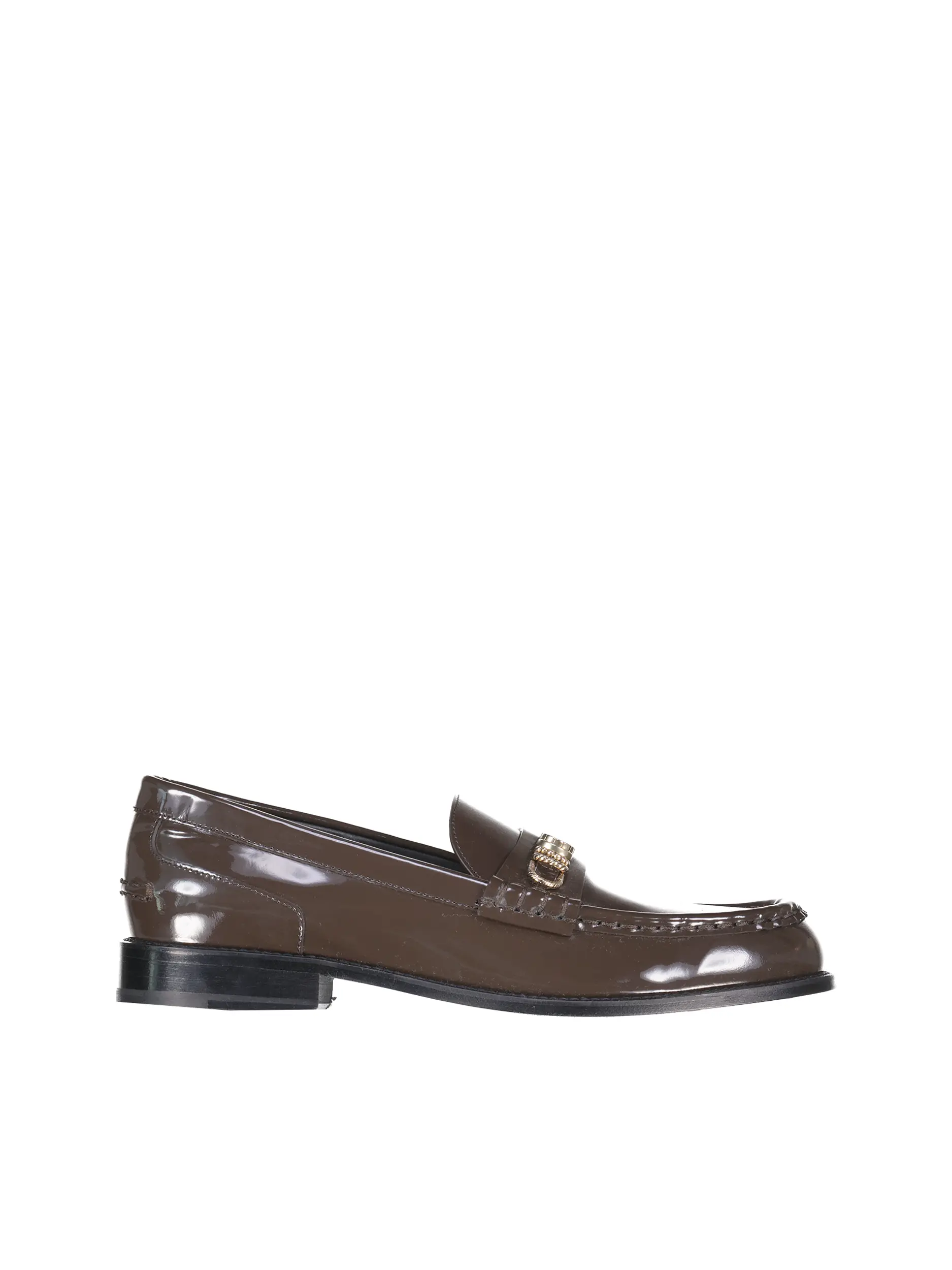Loafer 'Glossy Shine' aus Glattleder - Artikel Vorderseite - Farbe: Braun
