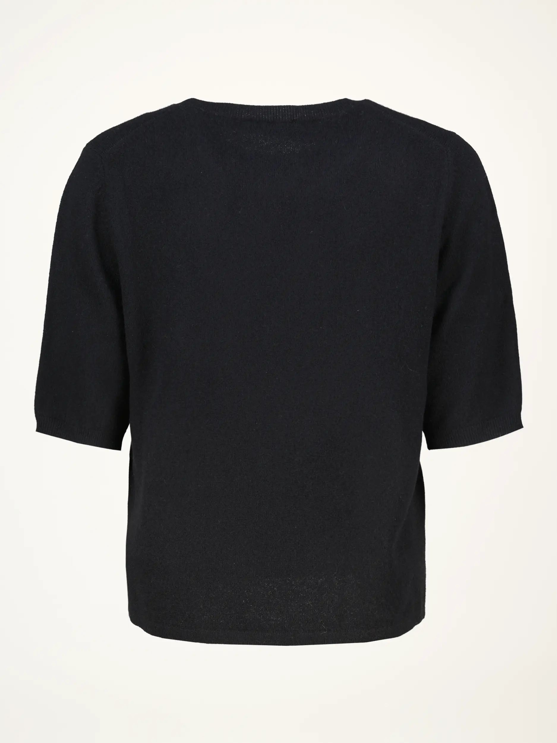 Pullover aus Kaschmir Kurzarm - Artikel Rückseite - Farbe: Schwarz