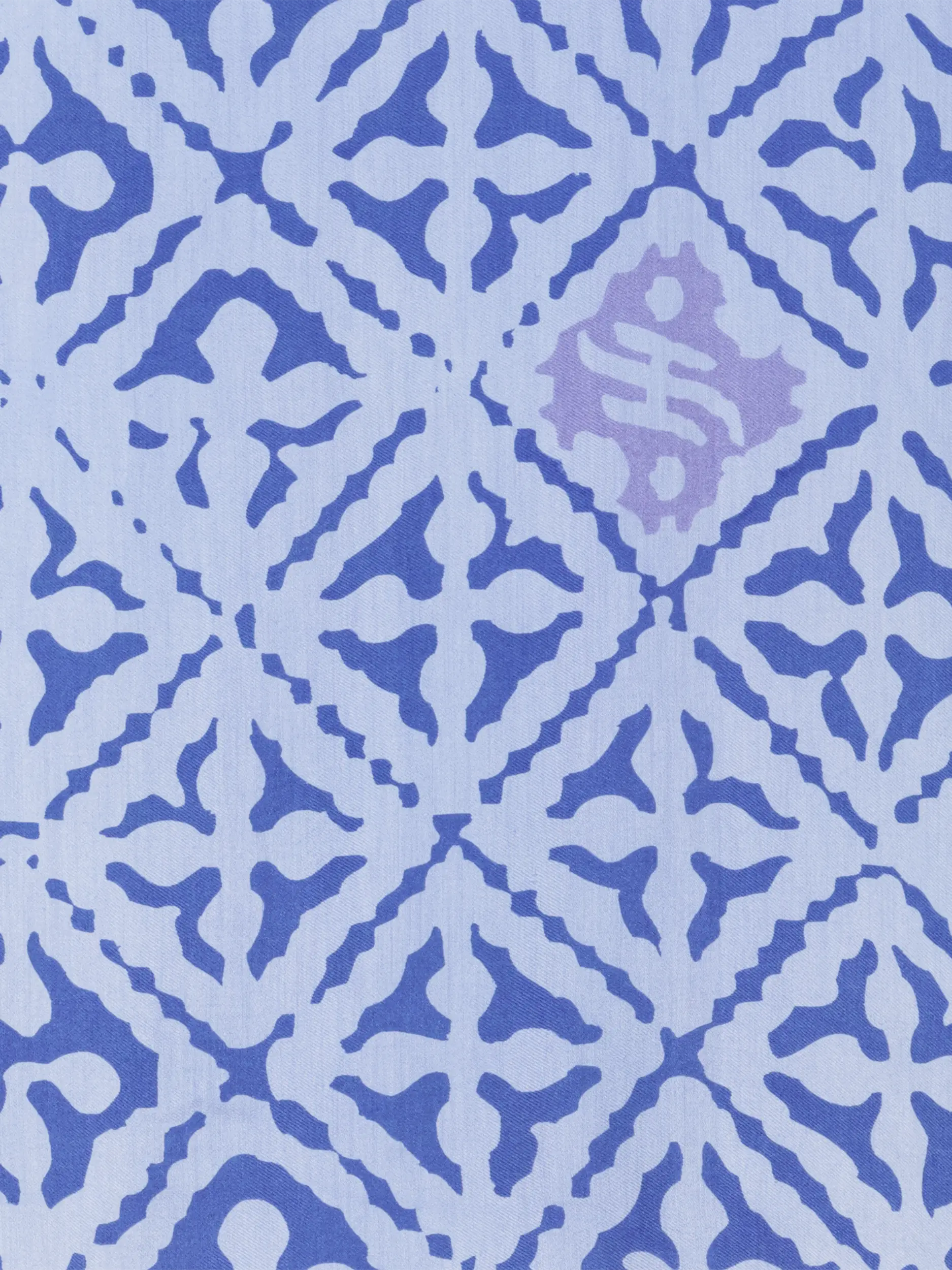 Gemustertes Tuch 'Eyes of Marrakesh' aus Seide - Artikel weitere Detailansicht 1 - Farbe: Blau