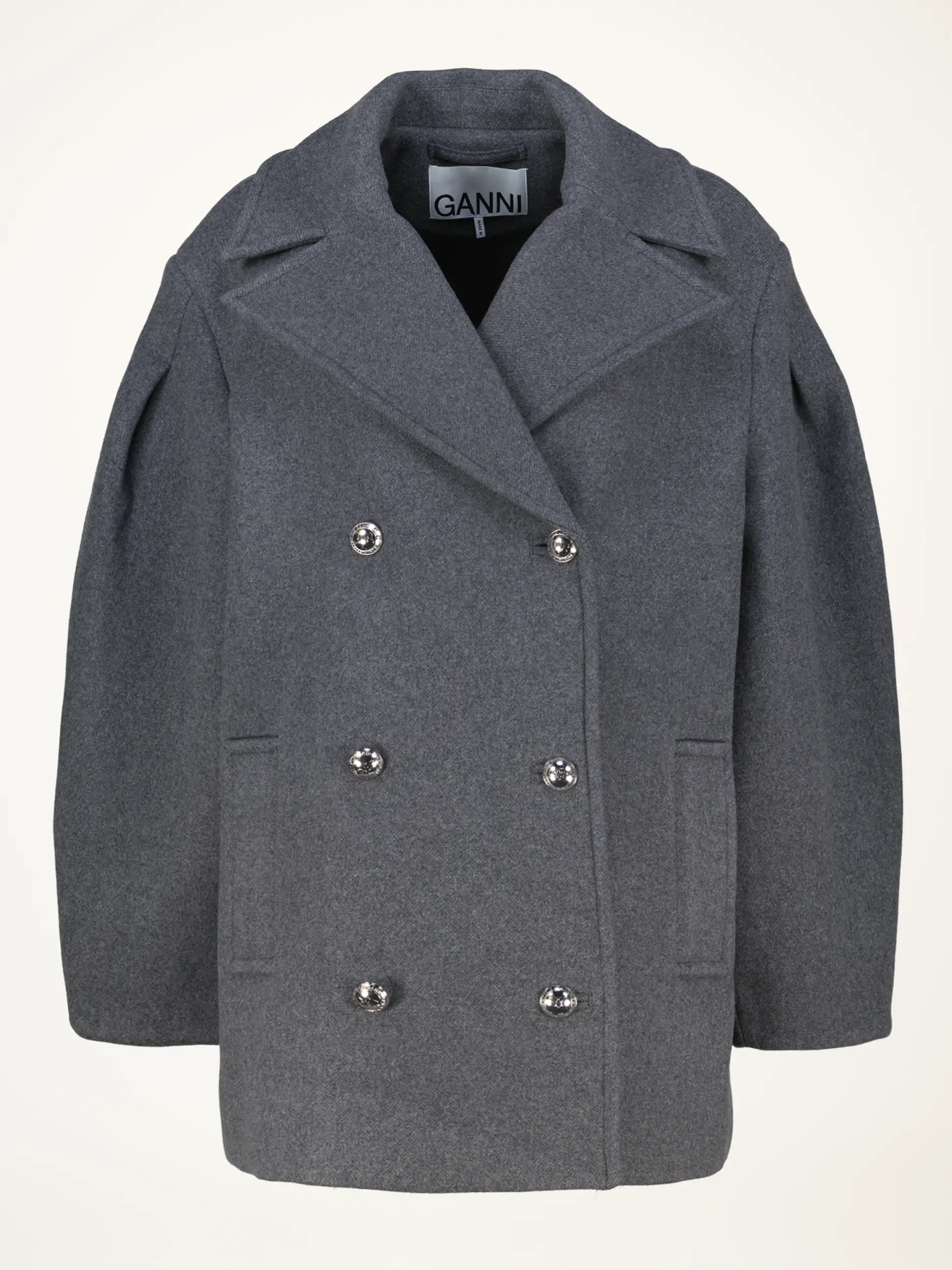 Cabanjacke aus Wolle - Artikelansicht - Farbe: Grau