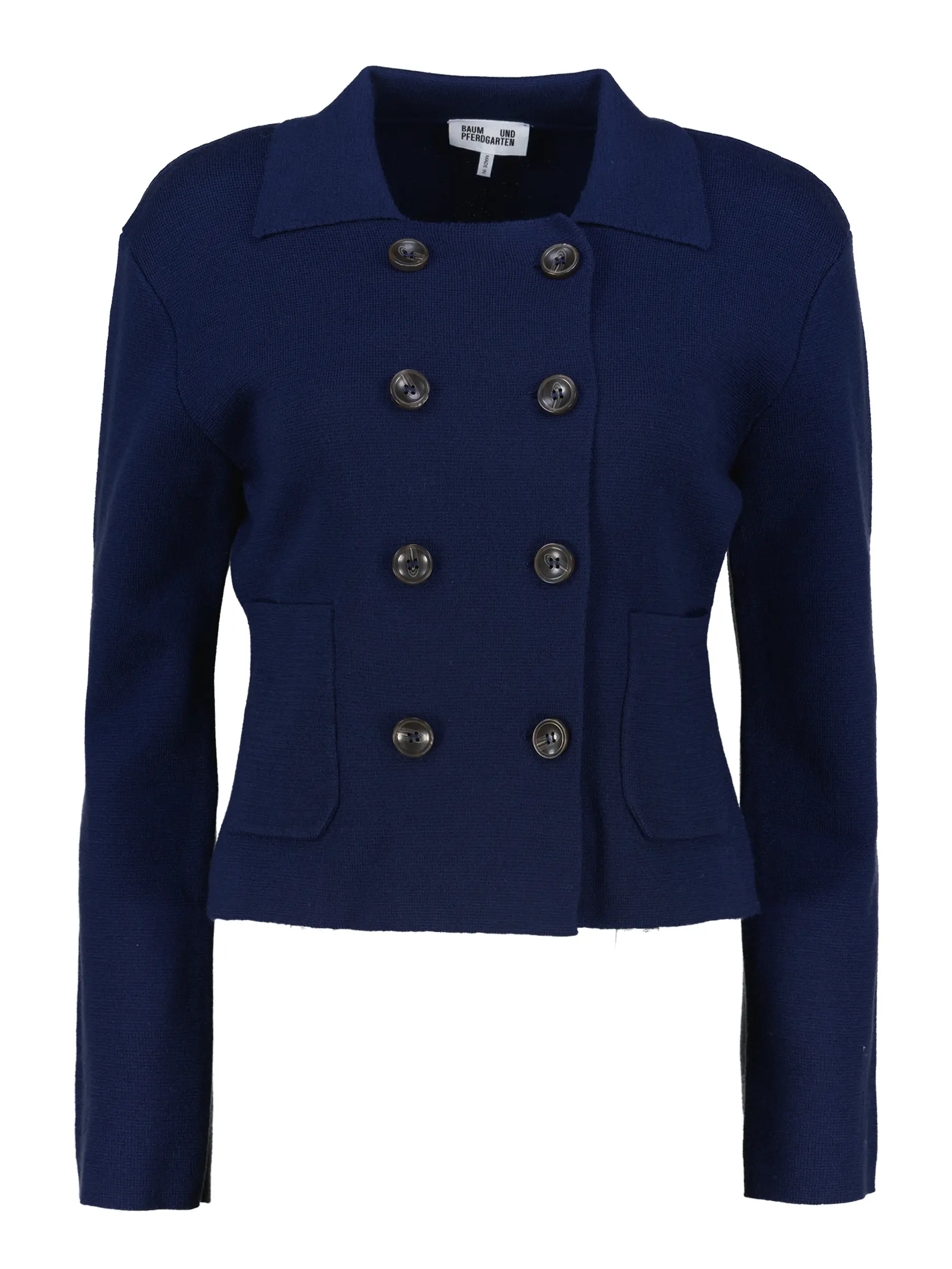 Strickjacke aus Wolle - Artikel Vorderseite - Farbe: Blau