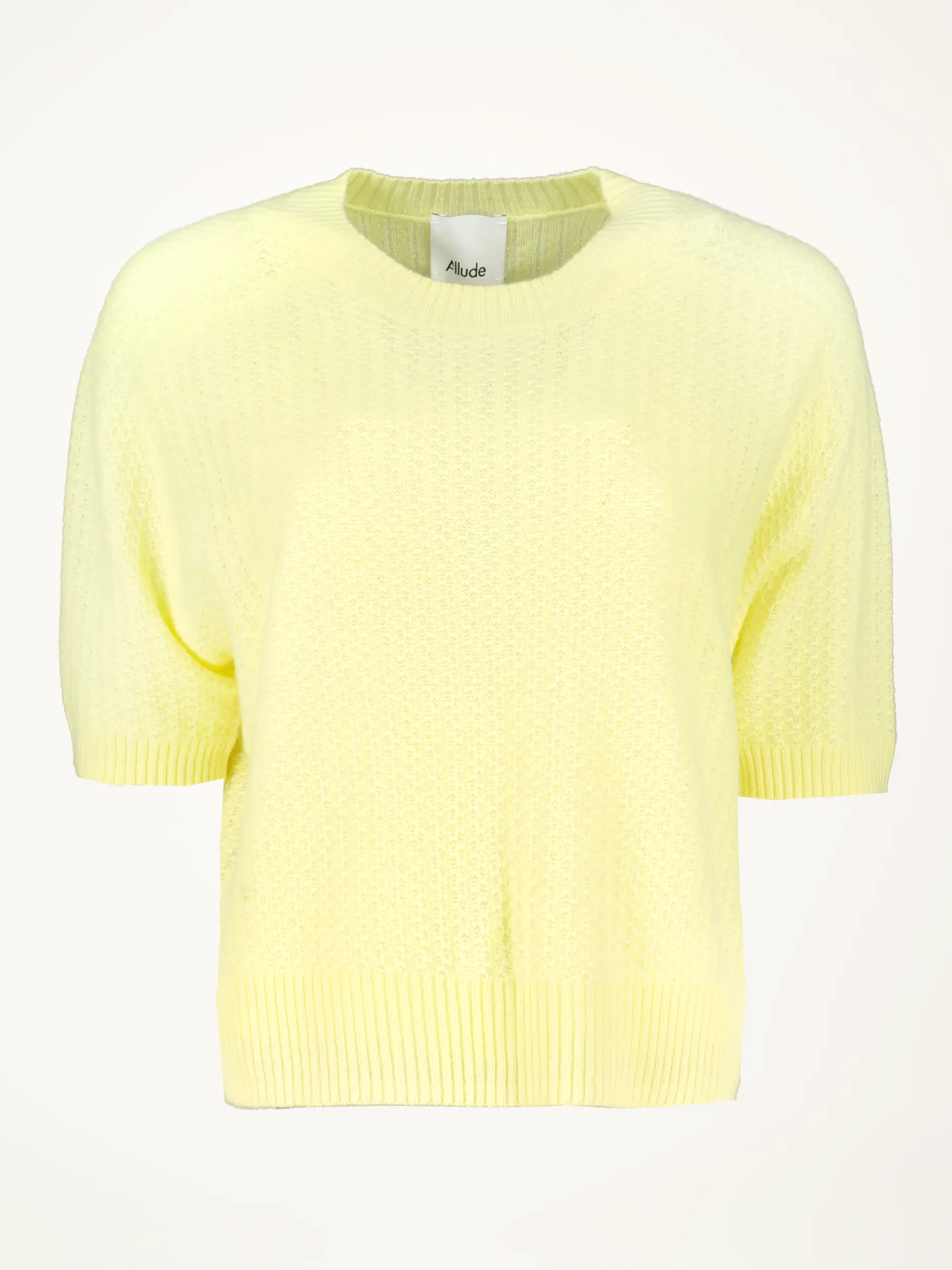 Pullover aus Kaschmir kurzarm - Artikelansicht - Farbe: Gelb