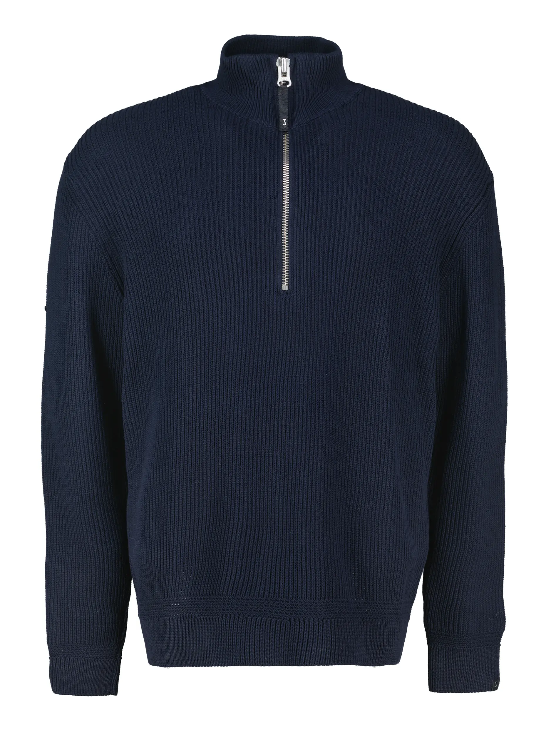 Gerippter Pullover langarm - Artikel Vorderseite - Farbe: Blau