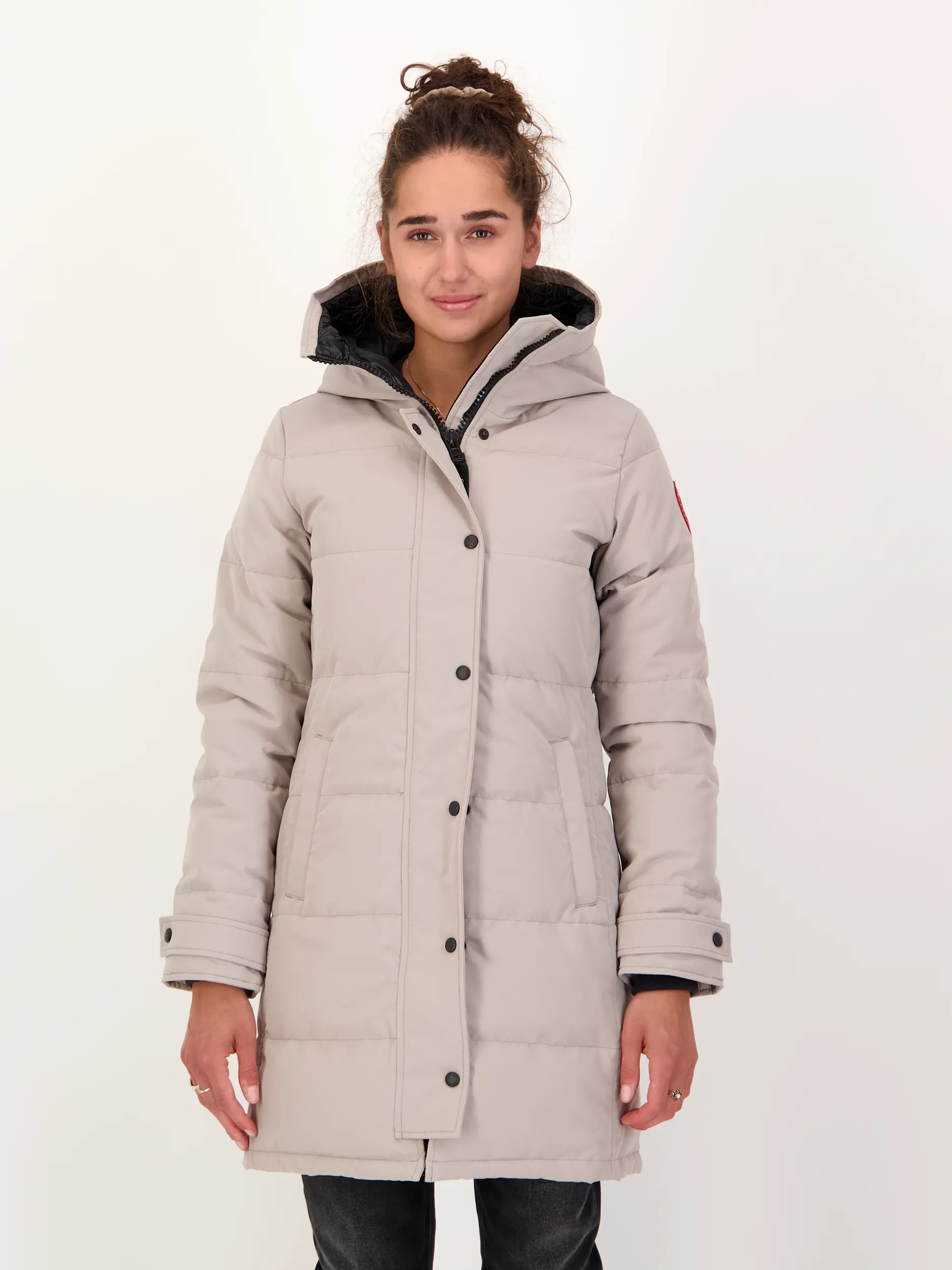 Kurzmantel 'Shelburne Parka' - Artikel Vorderseite getragen von einem Modell - Farbe: Grau