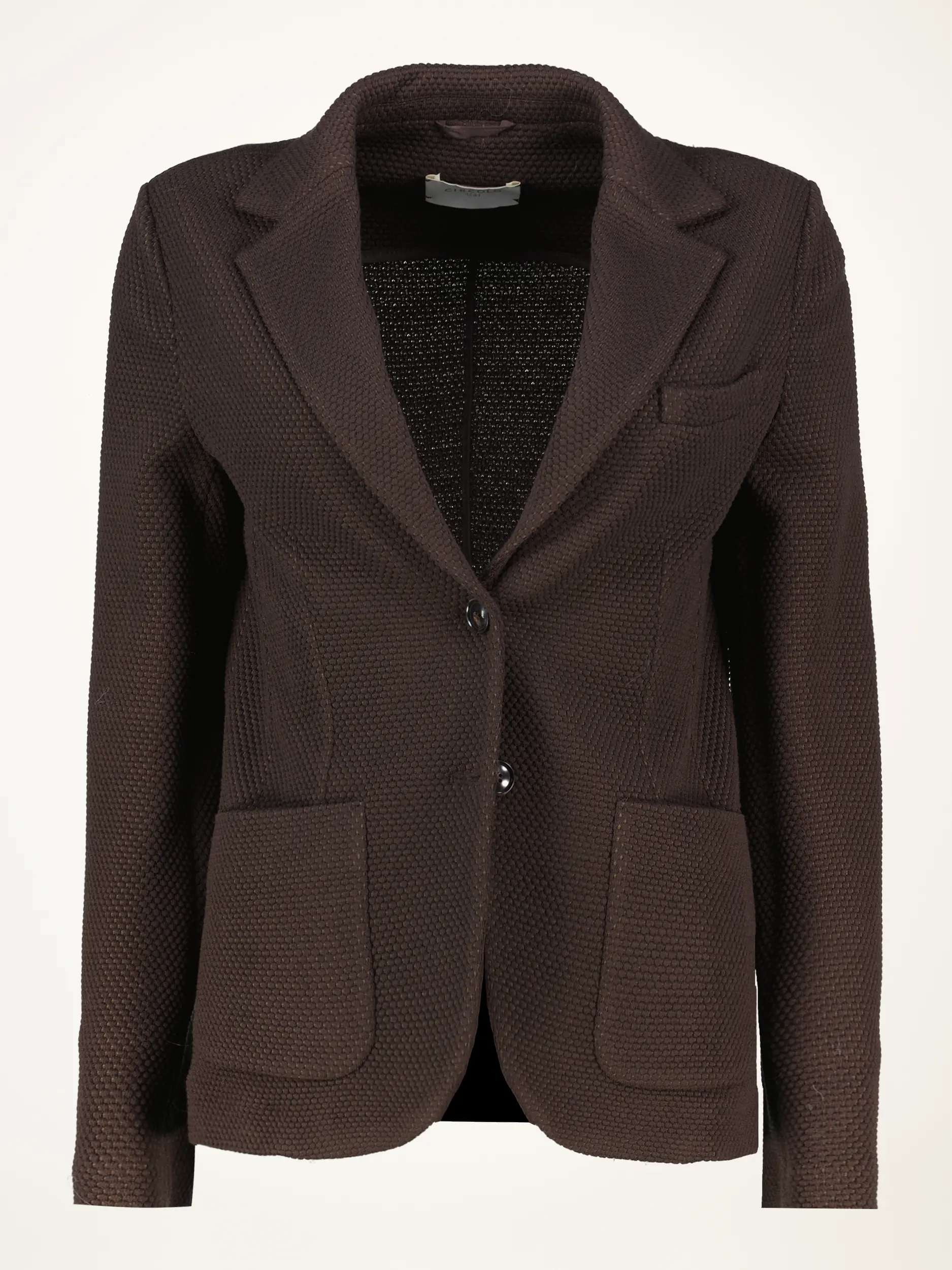 Strukturierter Blazer aus Schurwolle - Artikelansicht - Farbe: Braun