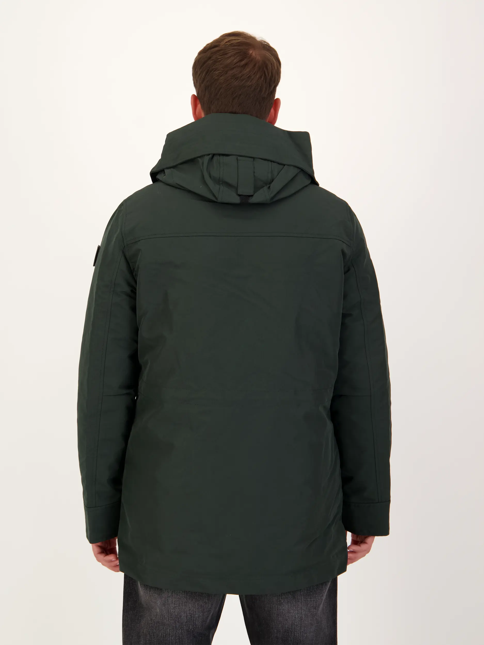 Wasserabweisende 3-in-1-Jacke 'Galena' - Artikel Rückseite getragen von einem Modell - Farbe: Grün