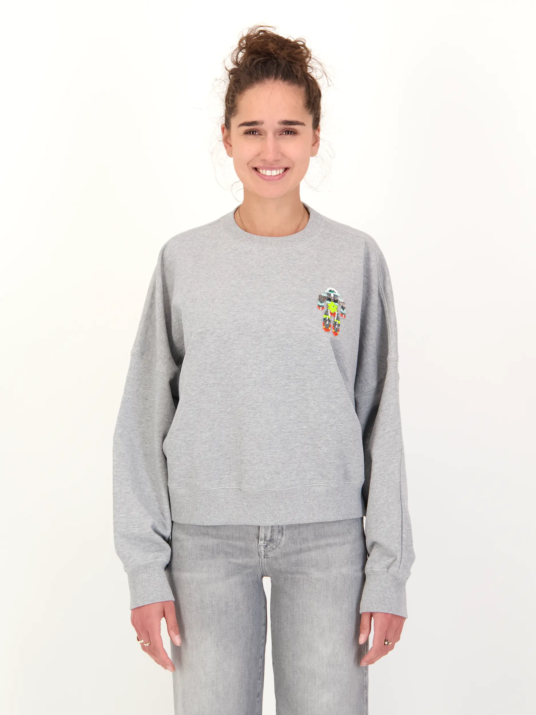 Sweatshirt 'Ibernatus' - Artikel Vorderseite getragen von einem Modell - Farbe: Grau