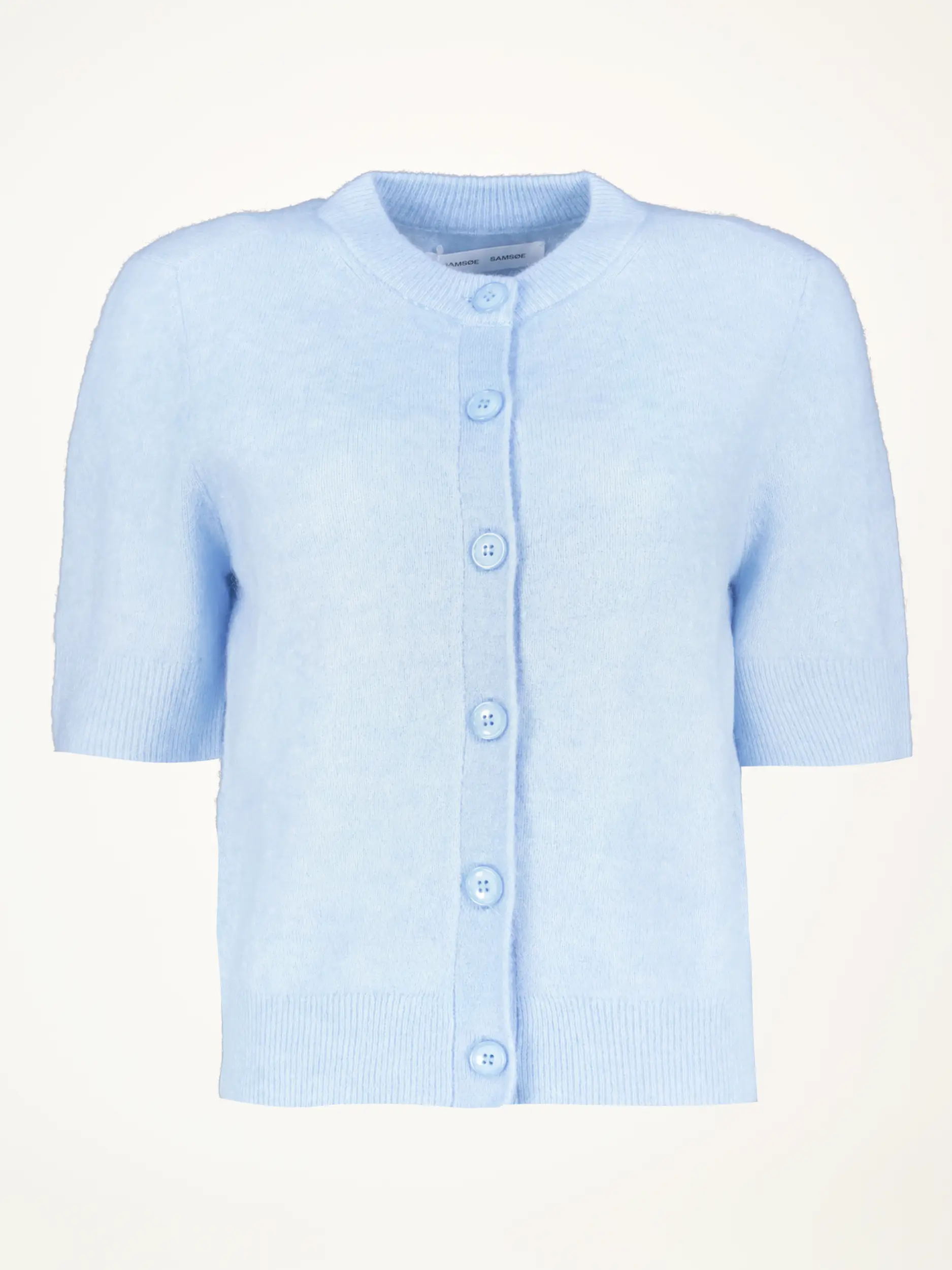 Strickjacke 'Sanoura' aus Wolle kurzarm - Artikelansicht - Farbe: Blau