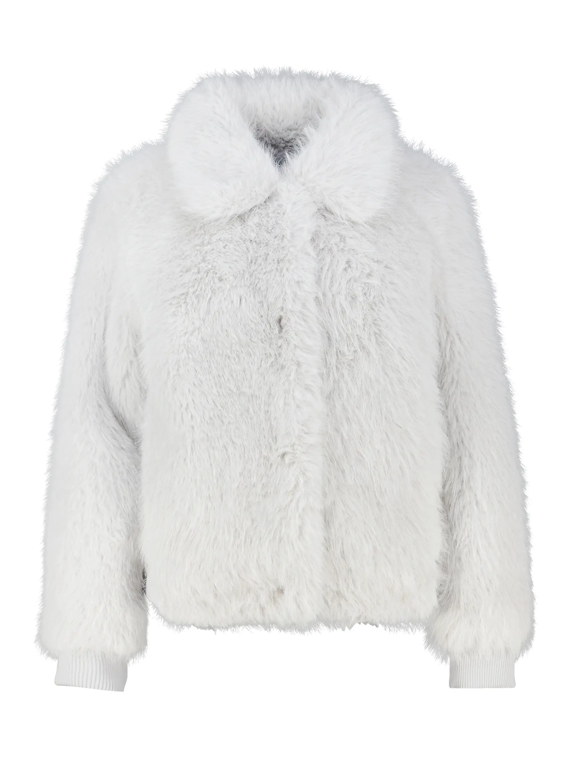 Jacke in Fell-Optik - Artikel Vorderseite - Farbe: Creme