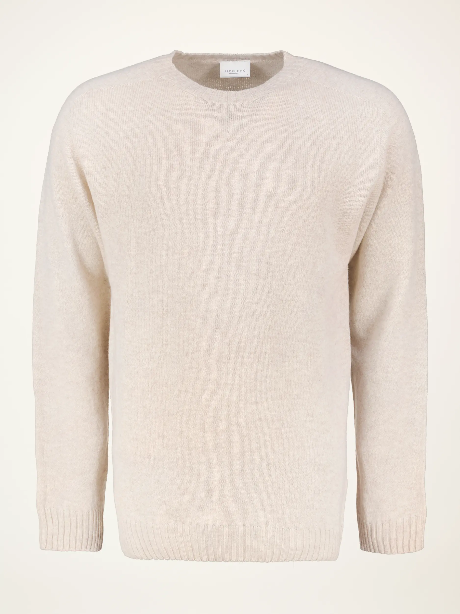 Pullover aus Wolle langarm - Artikelansicht - Farbe: Beige