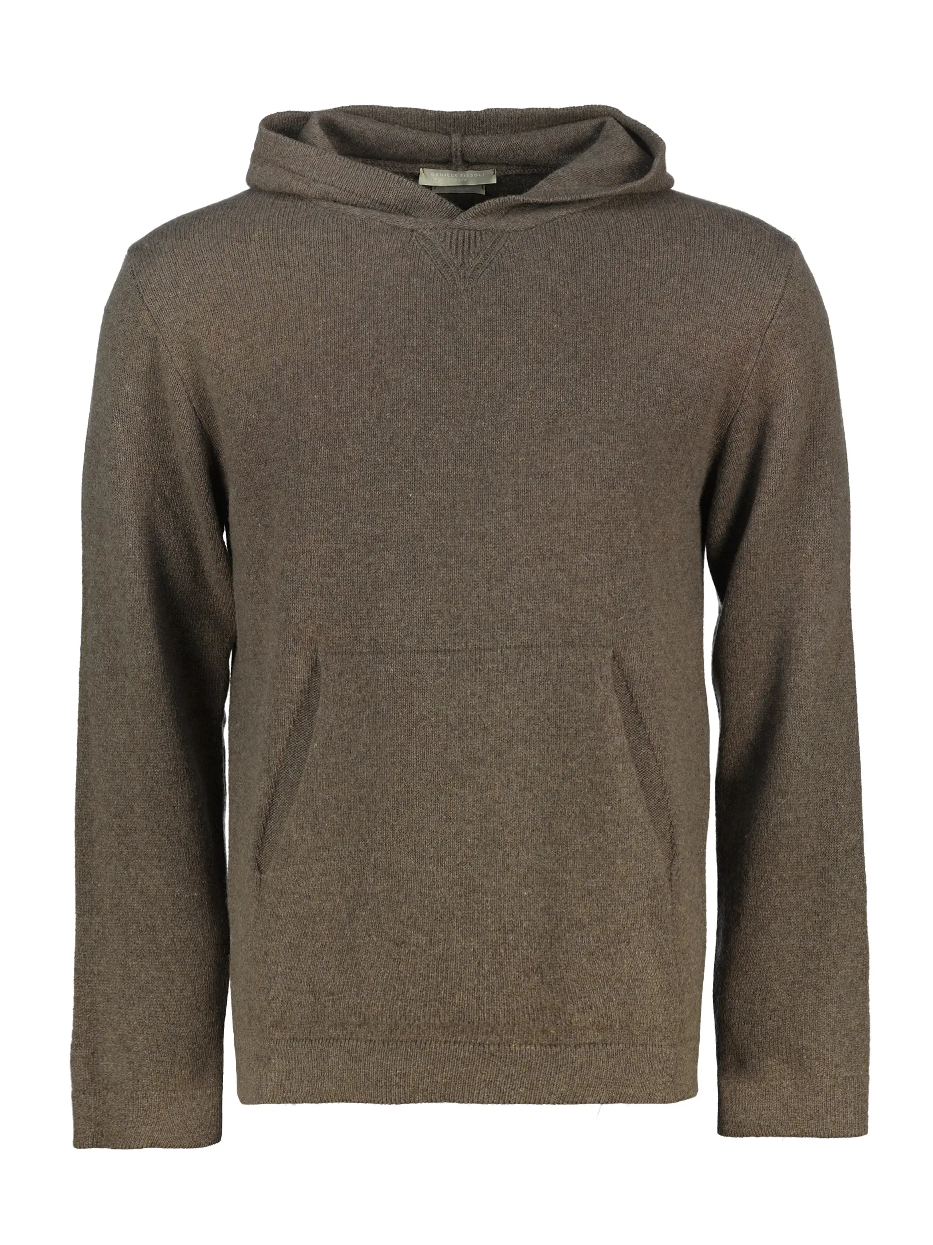 Kapuzenpullover aus Kaschmir langarm - Artikel Vorderseite - Farbe: Braun