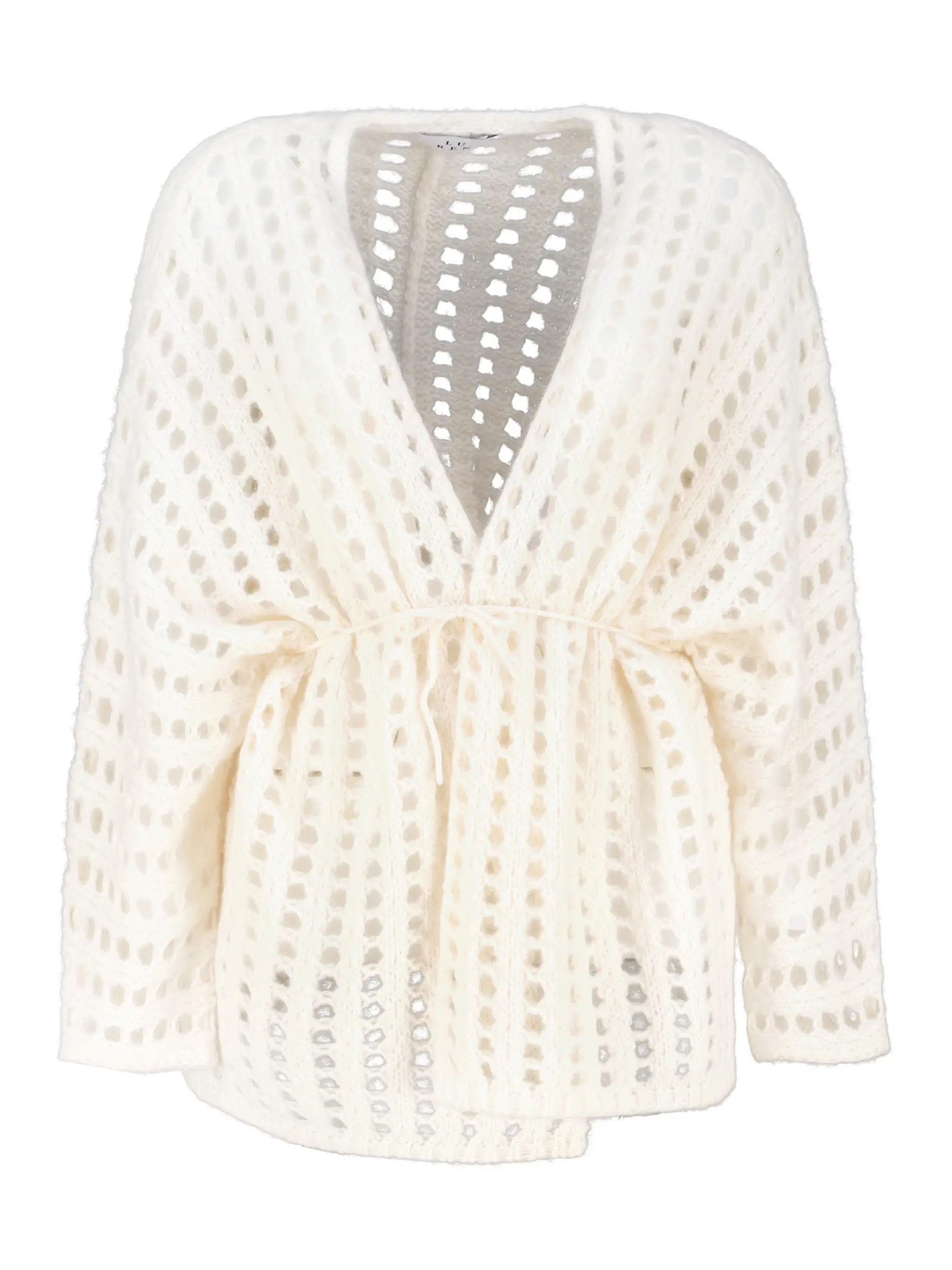 Strickjacke 'Asagao' aus Kaschmir Seide Mix - Artikel Vorderseite - Farbe: Creme