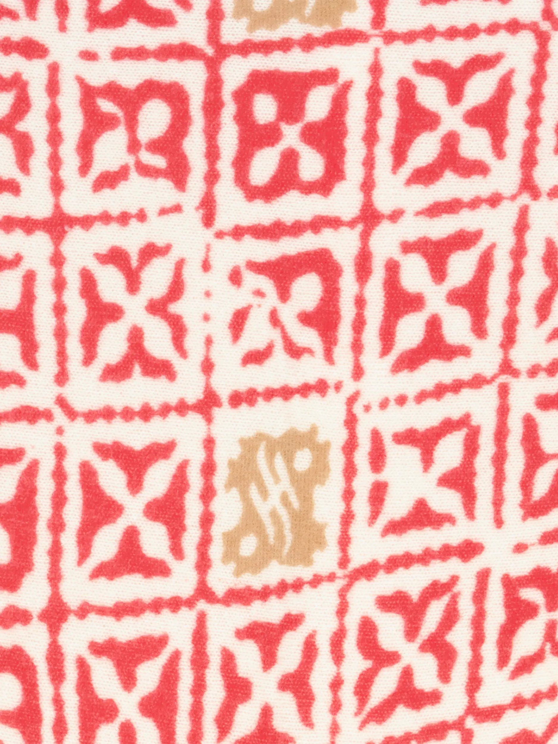 Gemustertes Dreieckstuch 'Eyes of Marrakesh' aus Kaschmir - Artikel weitere Detailansicht 1 - Farbe: Rot