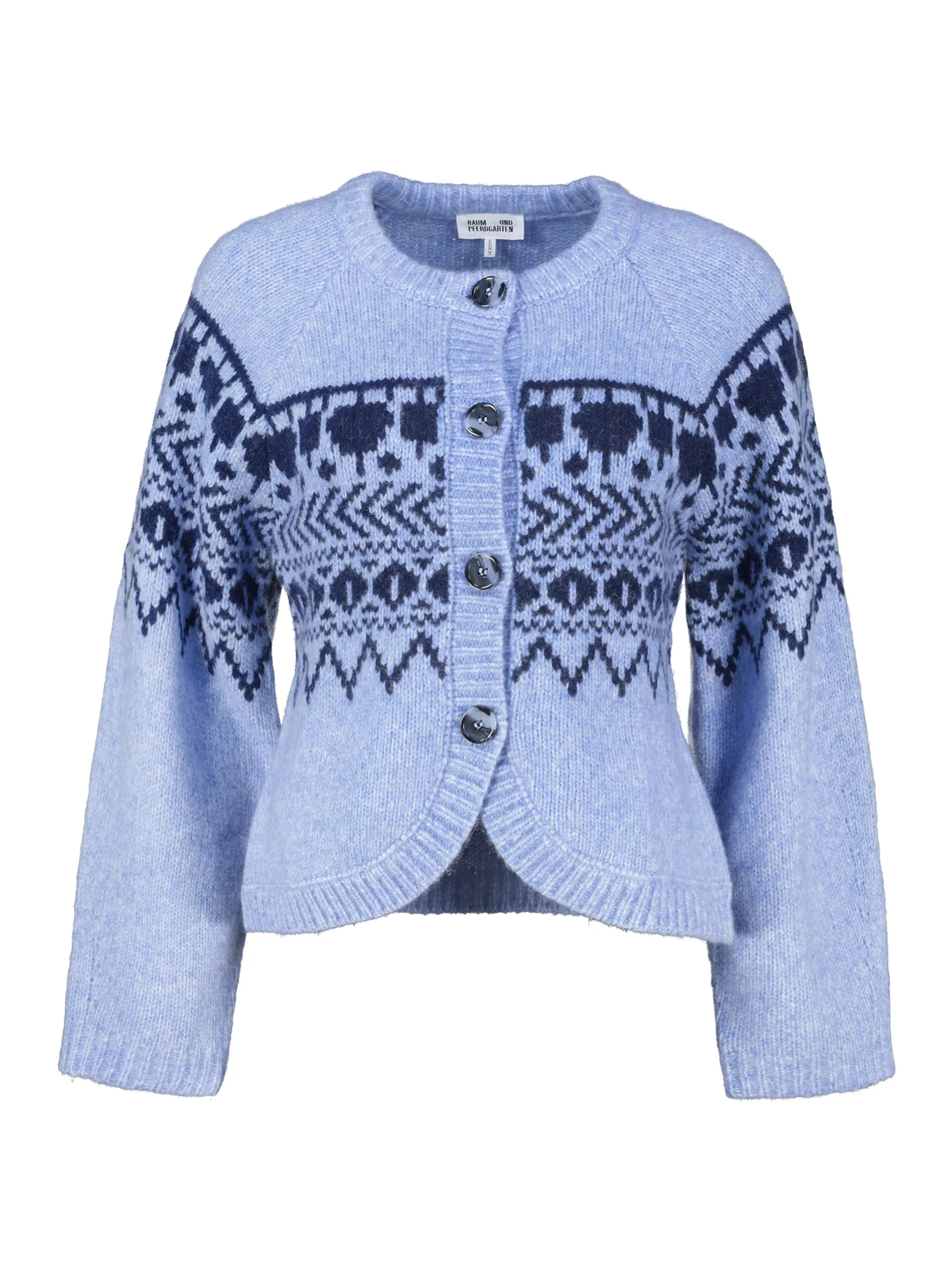 Strickjacke aus Woll-Mix - Artikel Vorderseite - Farbe: Blau