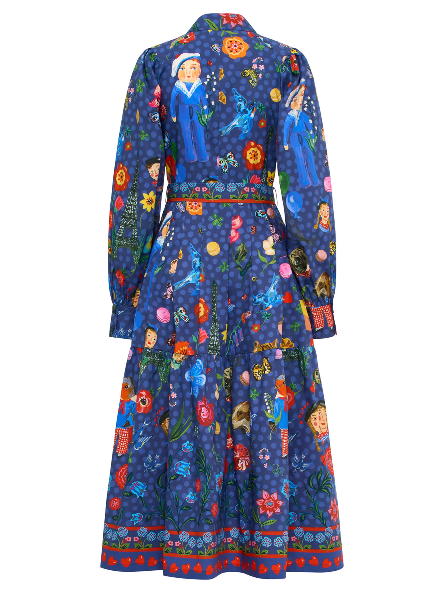 Maxikleid - Artikel Rückseite - Farbe: Blau