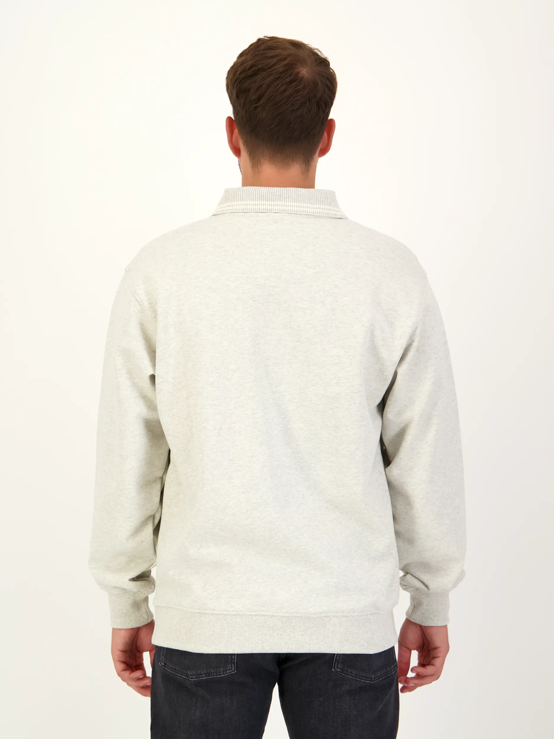Poloshirt 'Le Polo Dròle' langarm - Artikel Rückseite getragen von einem Modell
