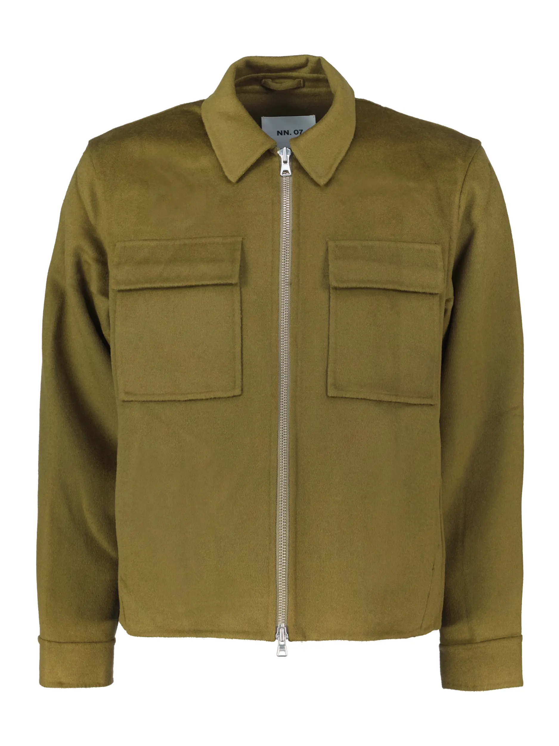 Overshirt 'Alban' aus Wolle - Artikel Vorderseite - Farbe: Grün