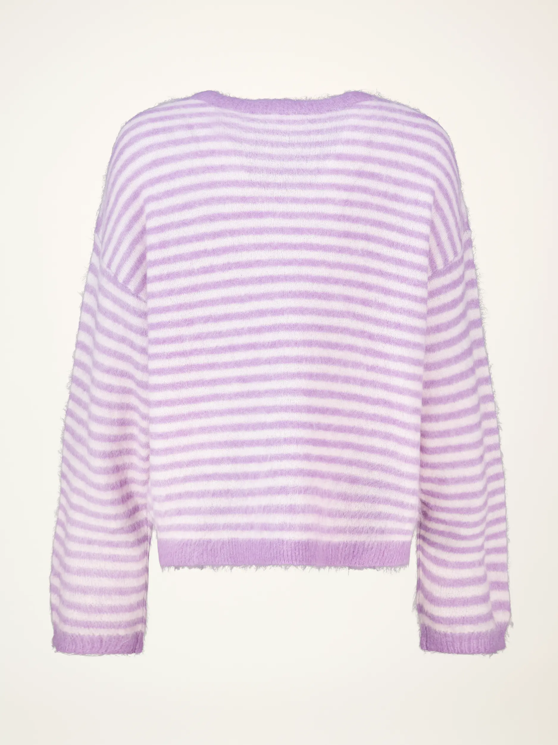 Gestreifter Pullover aus Alpaka-Mix langarm - Artikel Rückseite