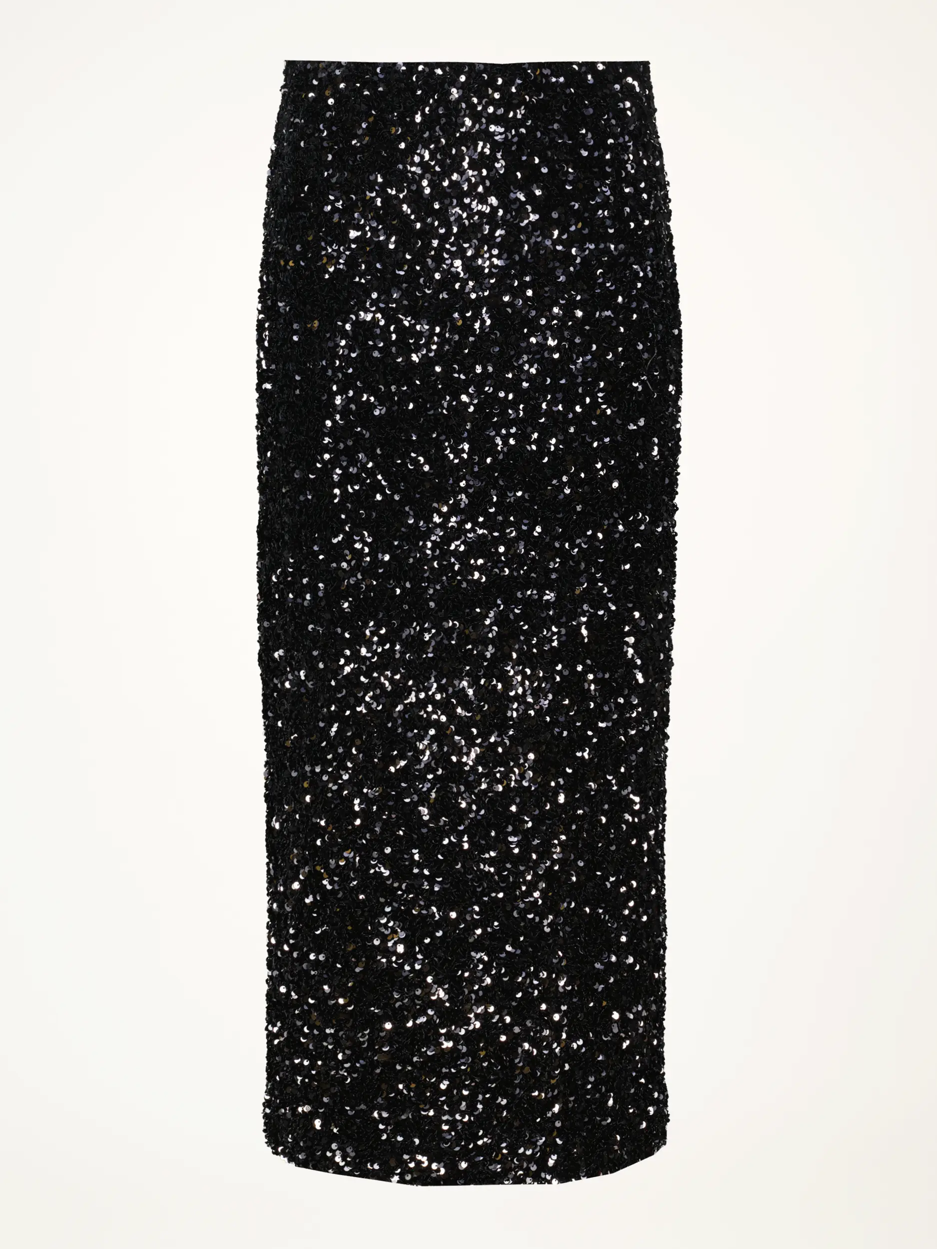 Midi Rock aus Pailletten - Artikelansicht - Farbe: Schwarz