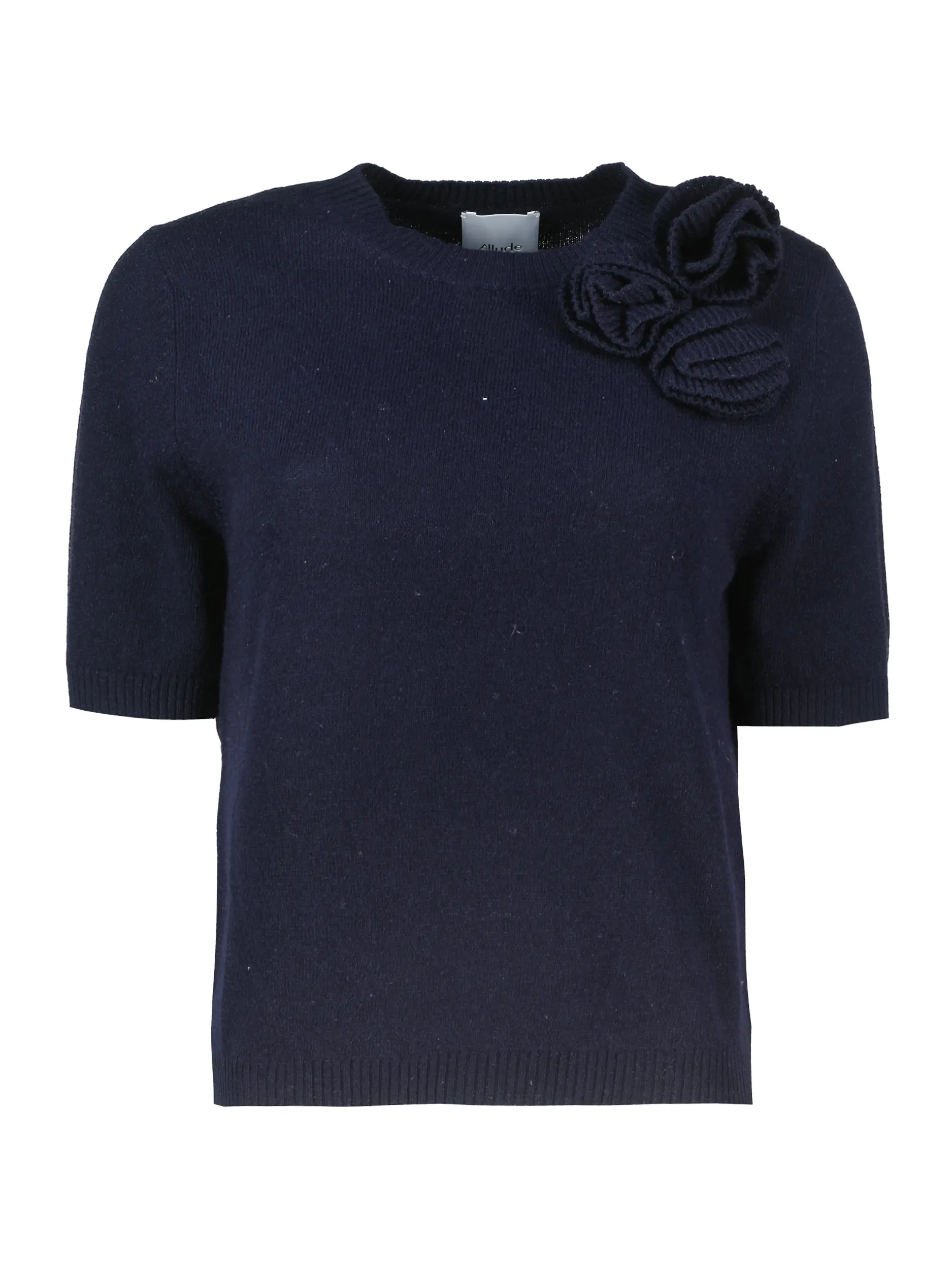 Pullover aus Wolle kurzarm - Artikel Vorderseite - Farbe: Blau
