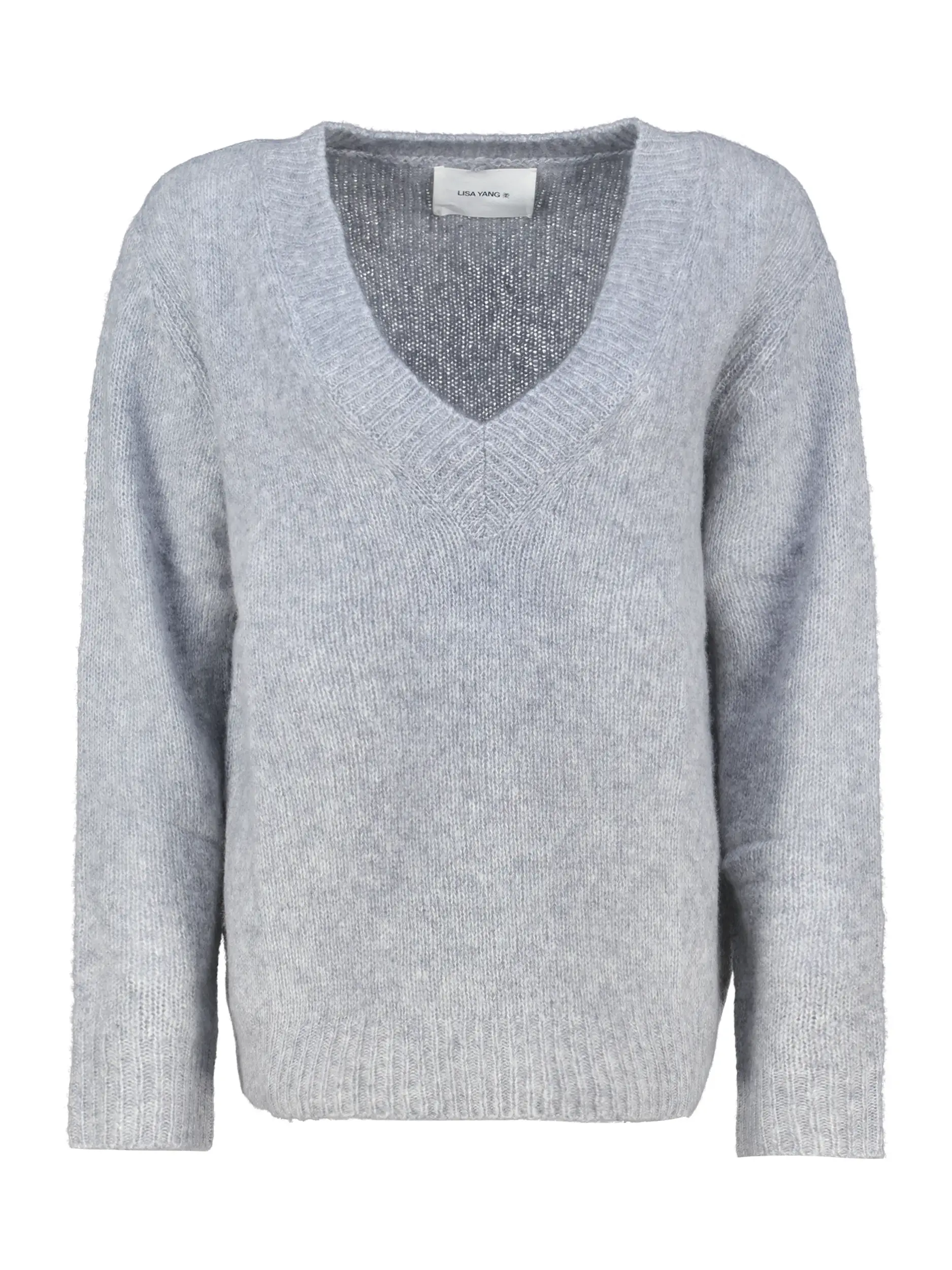 Pullover 'Leona' aus Kaschmir-Seide Mix - Artikel Vorderseite - Farbe: Grau