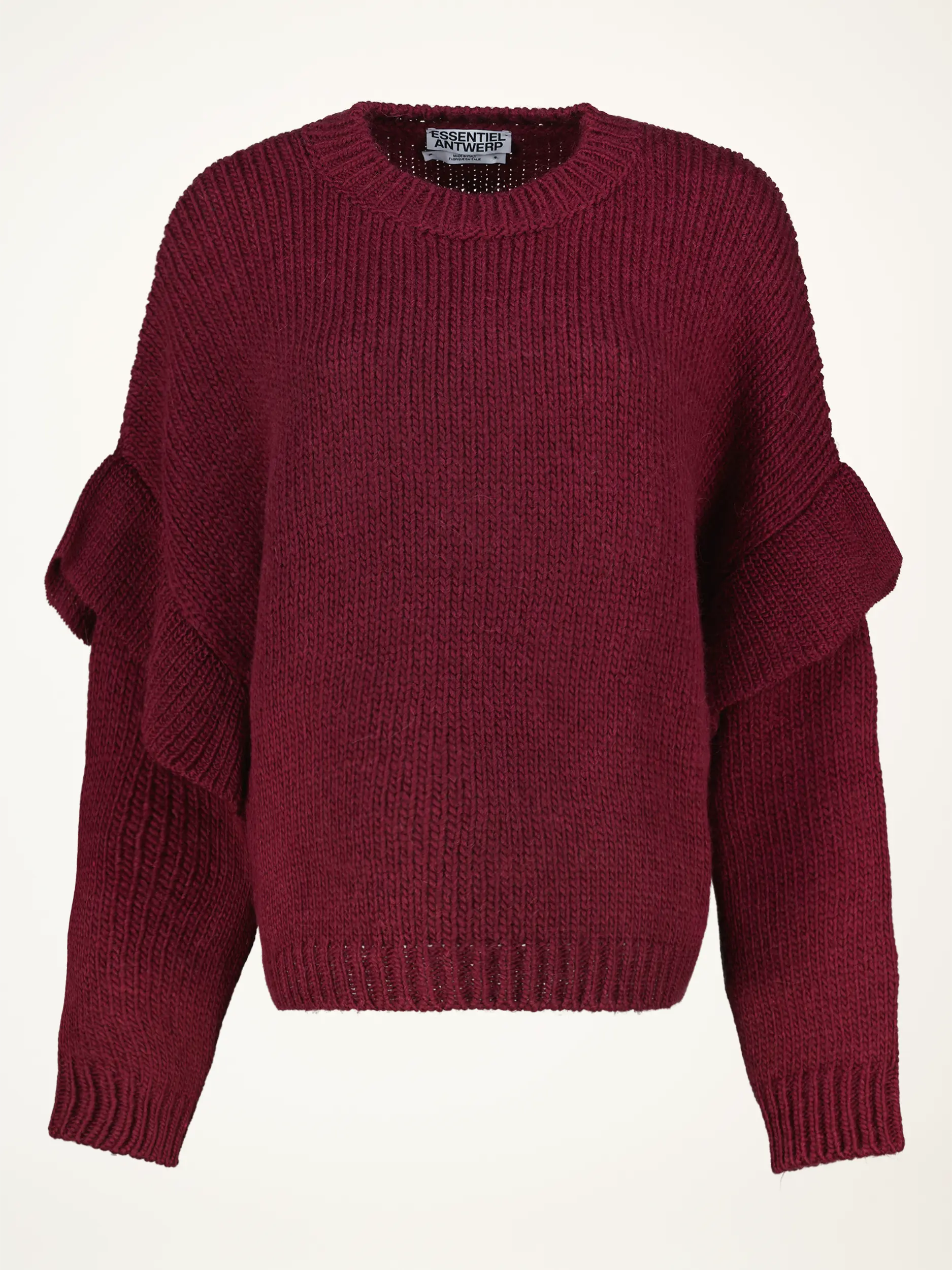 Pullover 'Ijune' aus Wolle langarm - Artikelansicht - Farbe: Rot