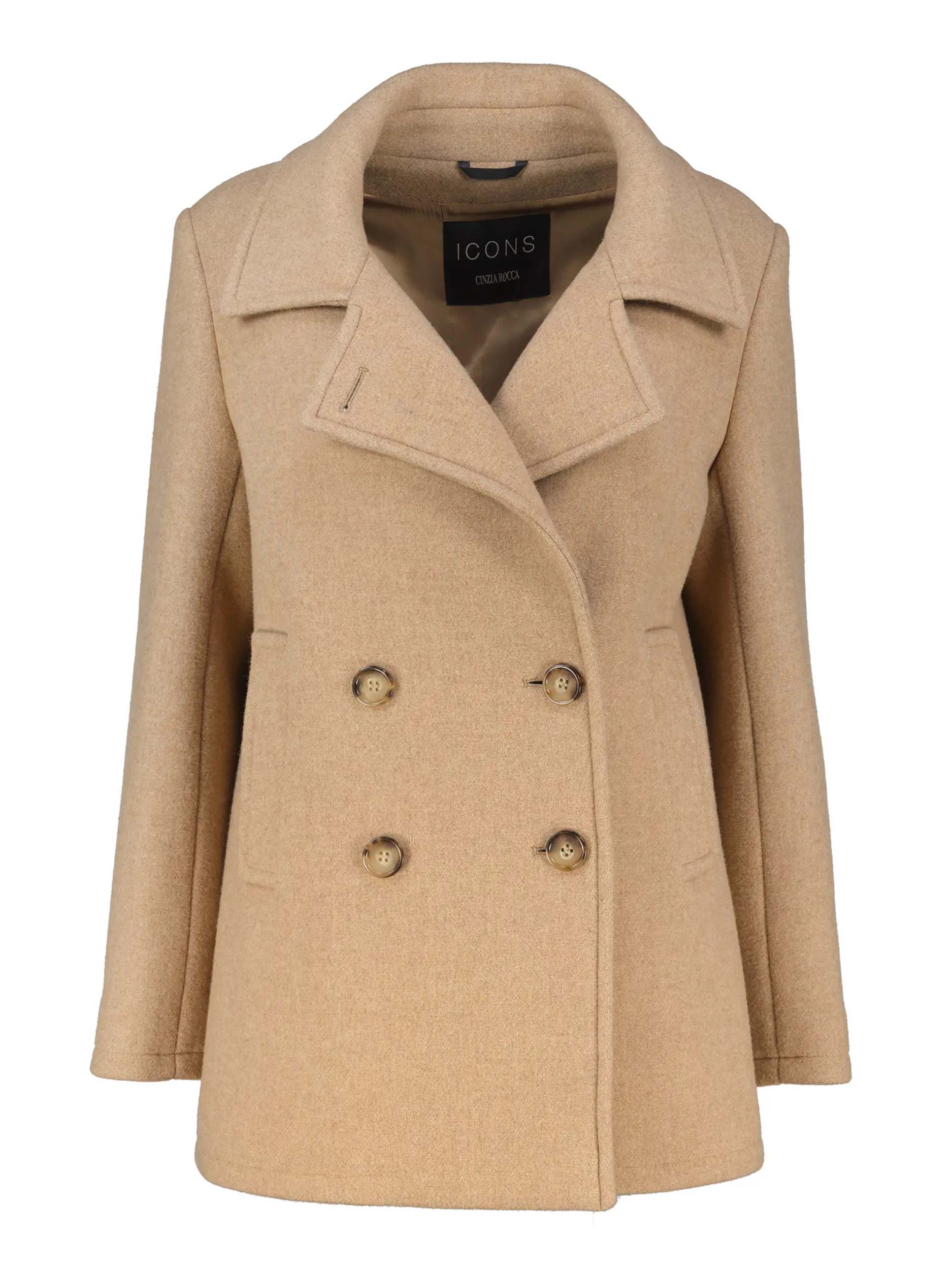 Cabanjacke aus Woll-Mix - Artikel Vorderseite - Farbe: Braun
