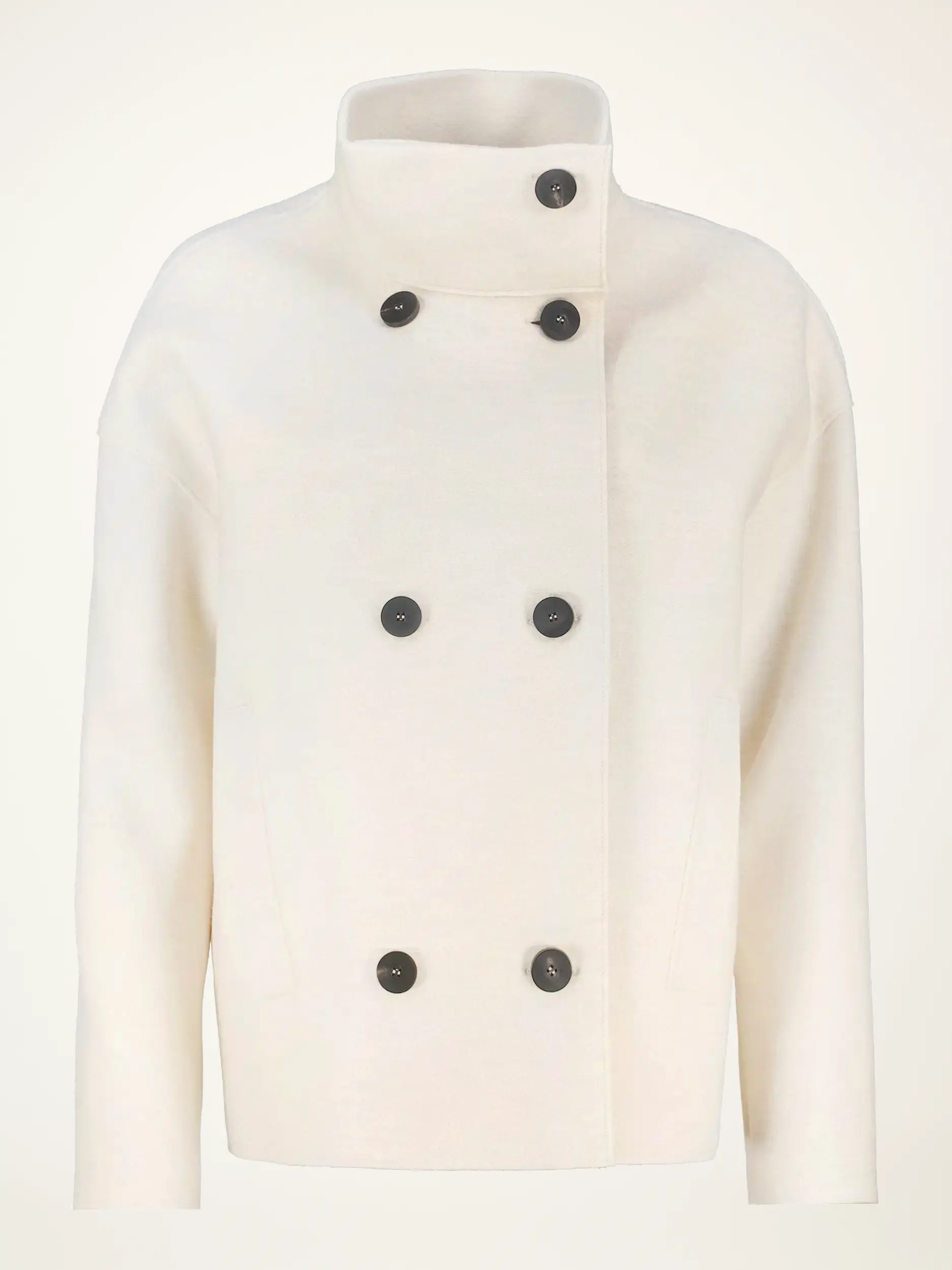 Cabanjacke aus Wolle - Artikelansicht - Farbe: Creme Cabanjacke aus Wolle - Artikelansicht - Farbe: Creme